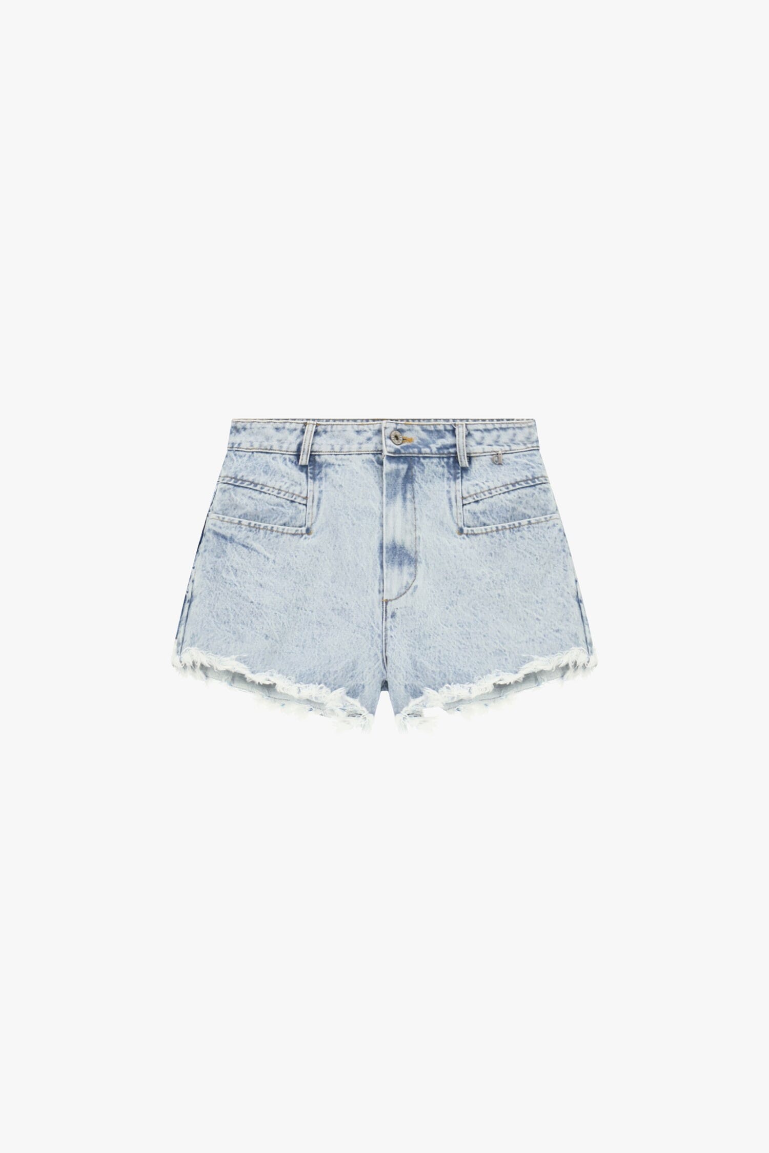 High Waist Shorts With Frayed Hem Dixie