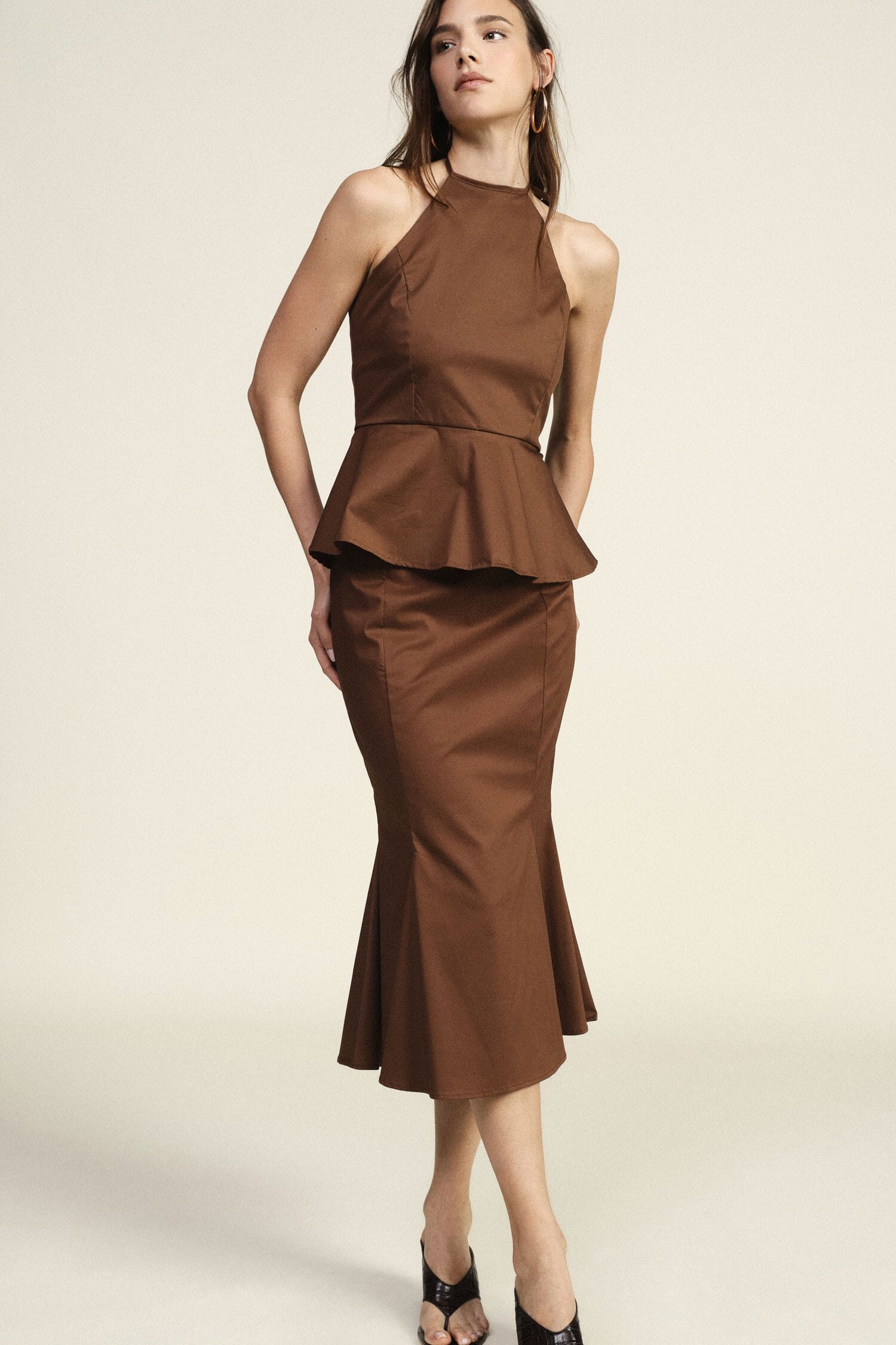 Dixie - Jupe longue évasée taille haute