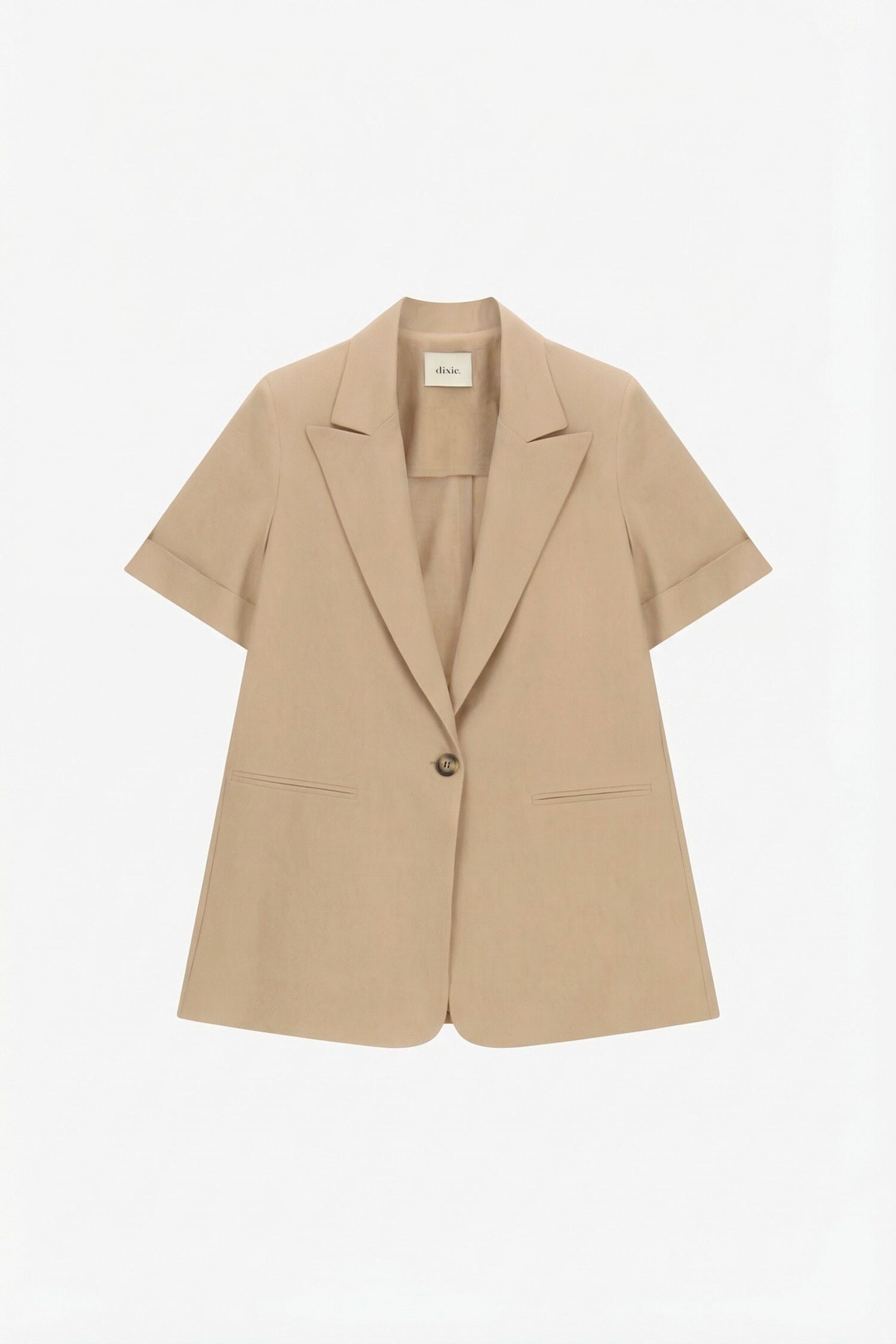 Blazer à manches courtes à simple boutonnage et poches passepoilées Dixie