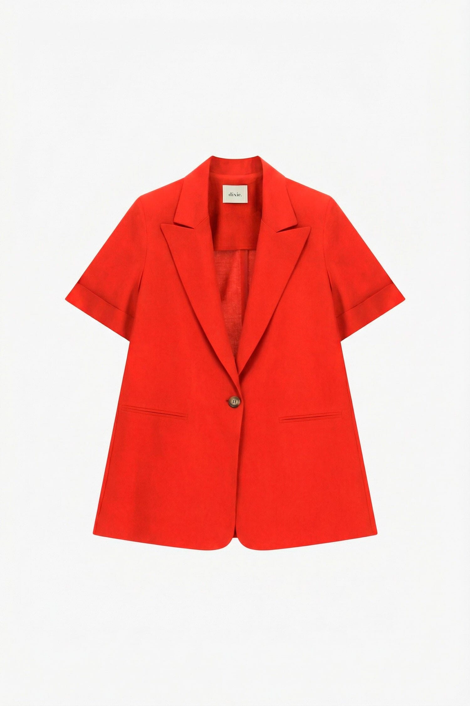 Blazer à manches courtes à simple boutonnage et poches passepoilées Dixie