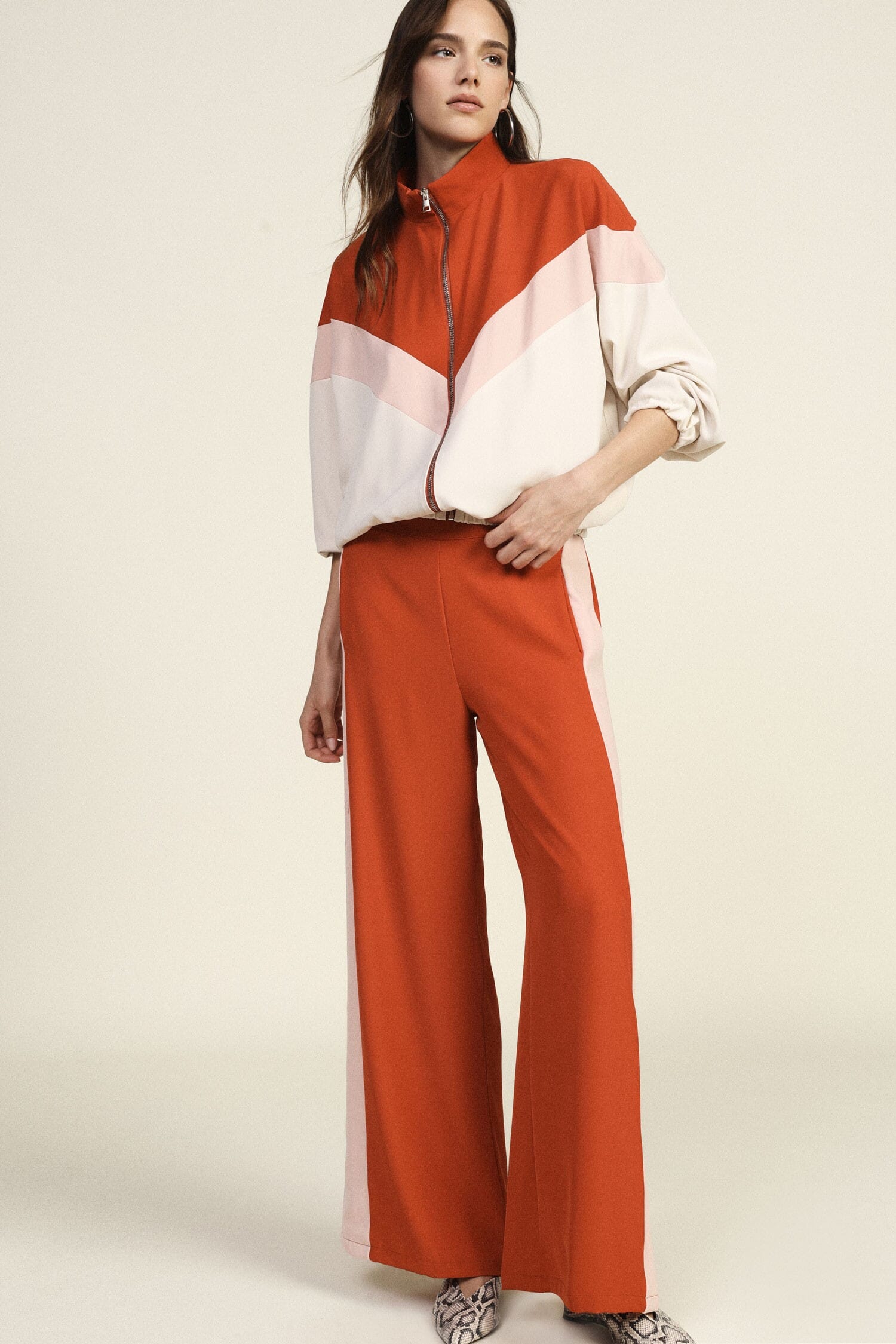 Dixie High Waist Colour Block Palace Trousers