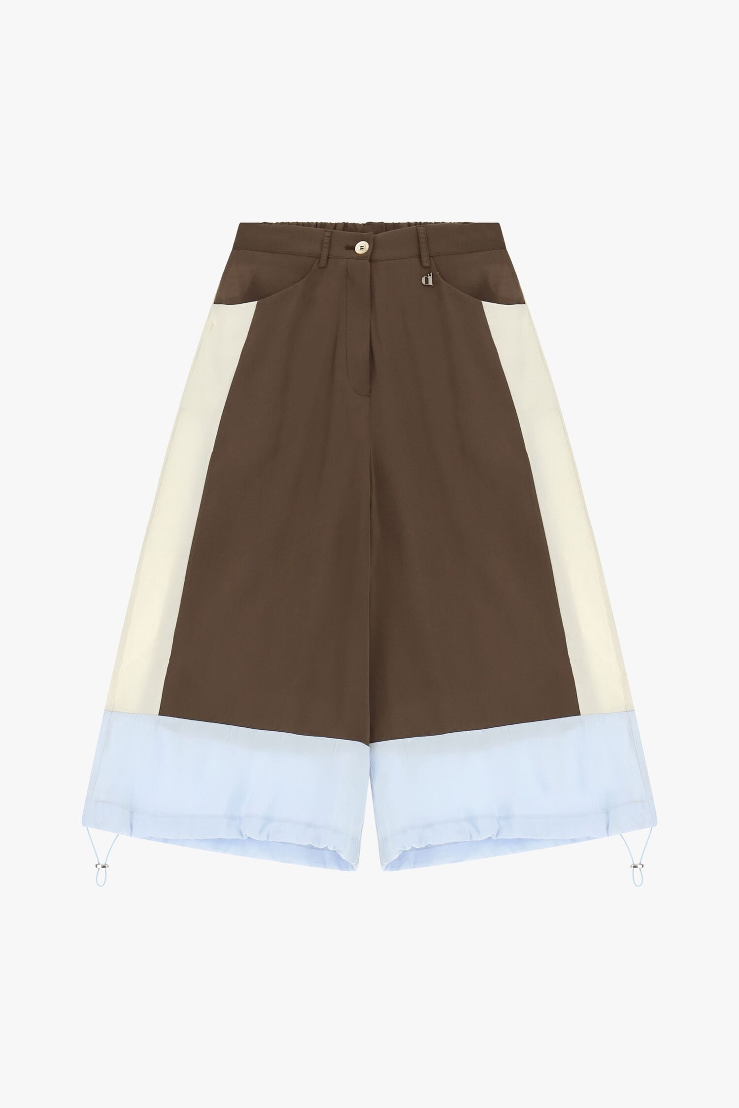 Bermuda Shorts With Colorblock Details And Drawstring Dixie