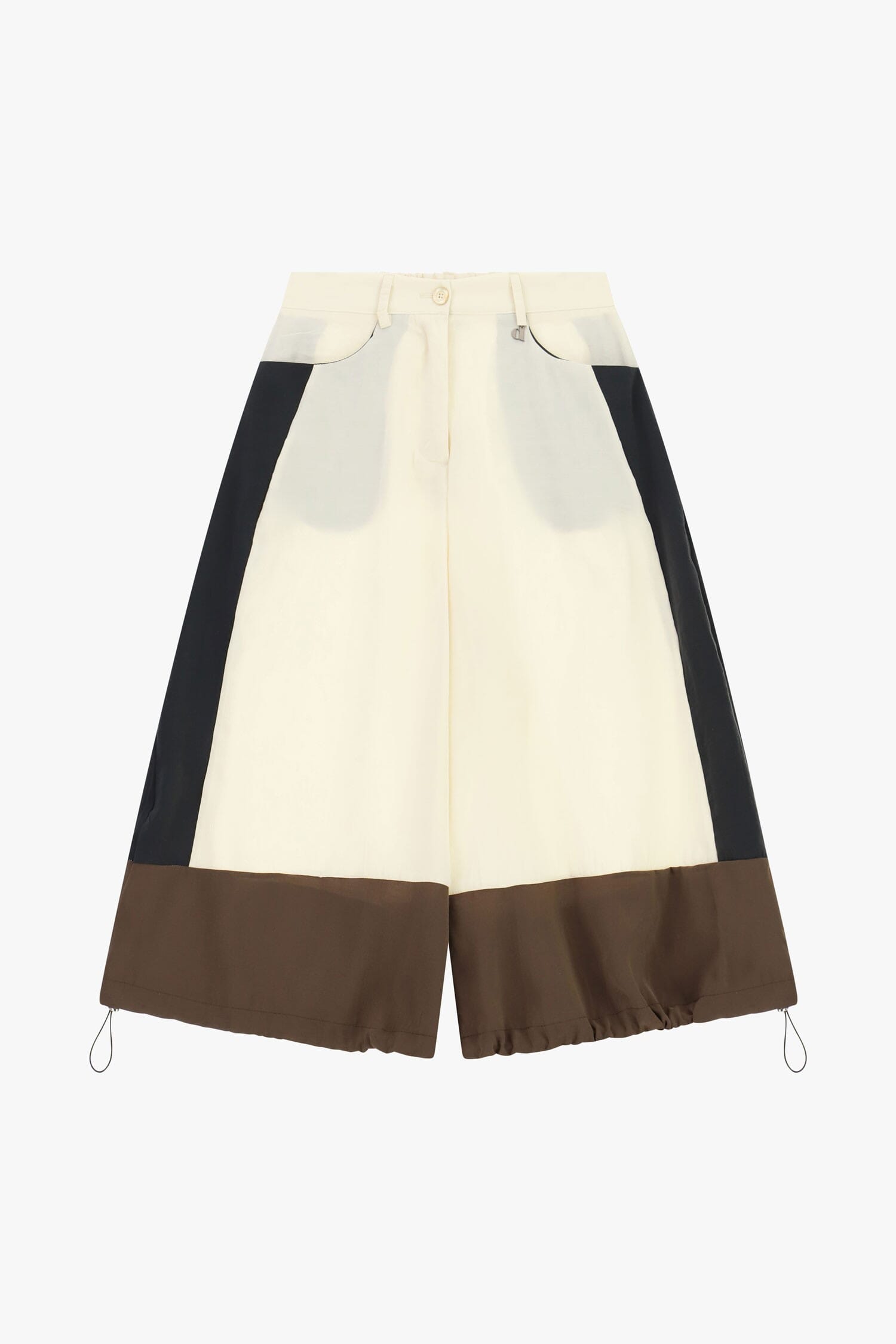 Bermuda Shorts With Colorblock Details And Drawstring Dixie