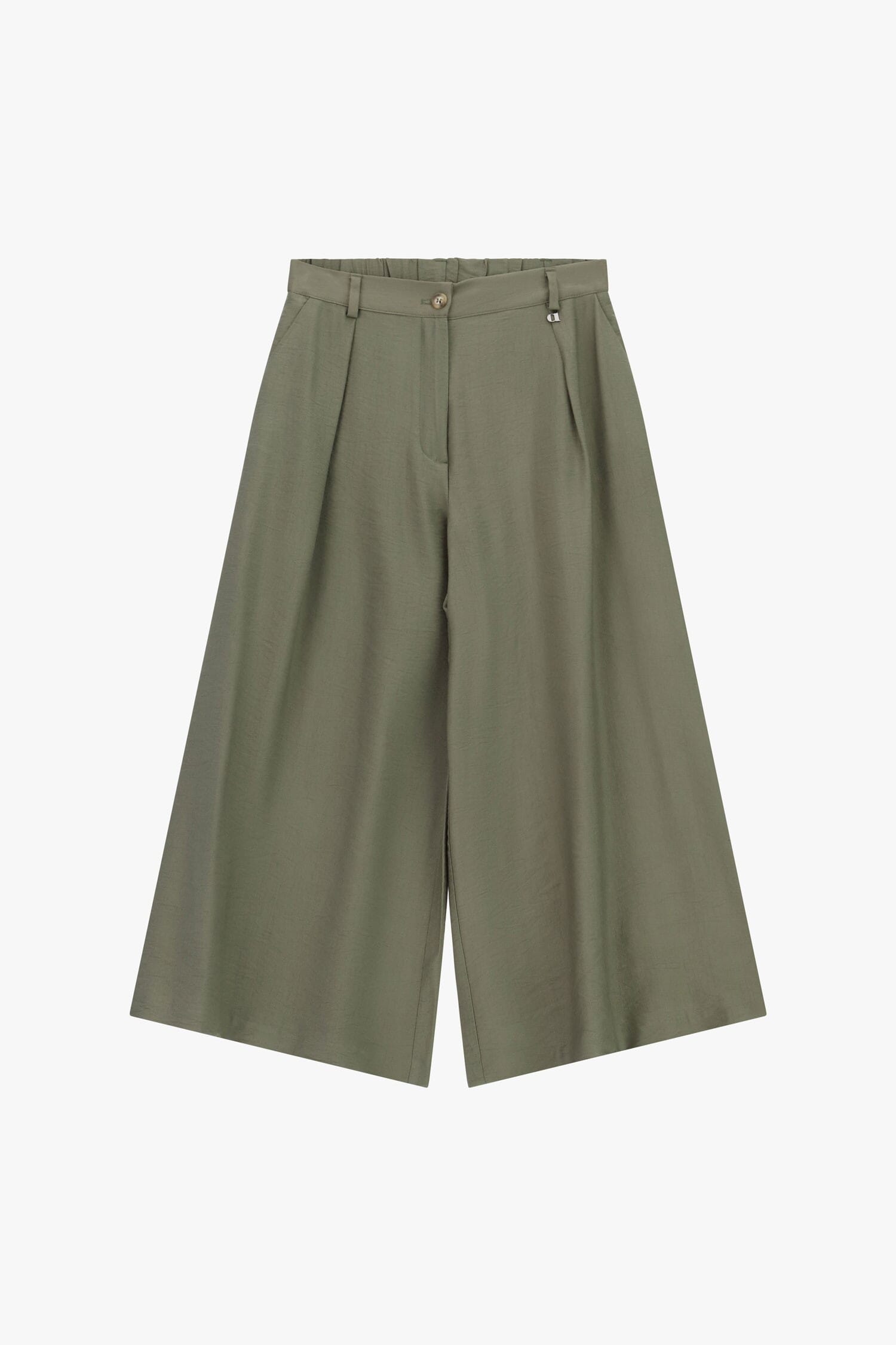Cropped Palace Trousers With Darts And Pockets Dixie