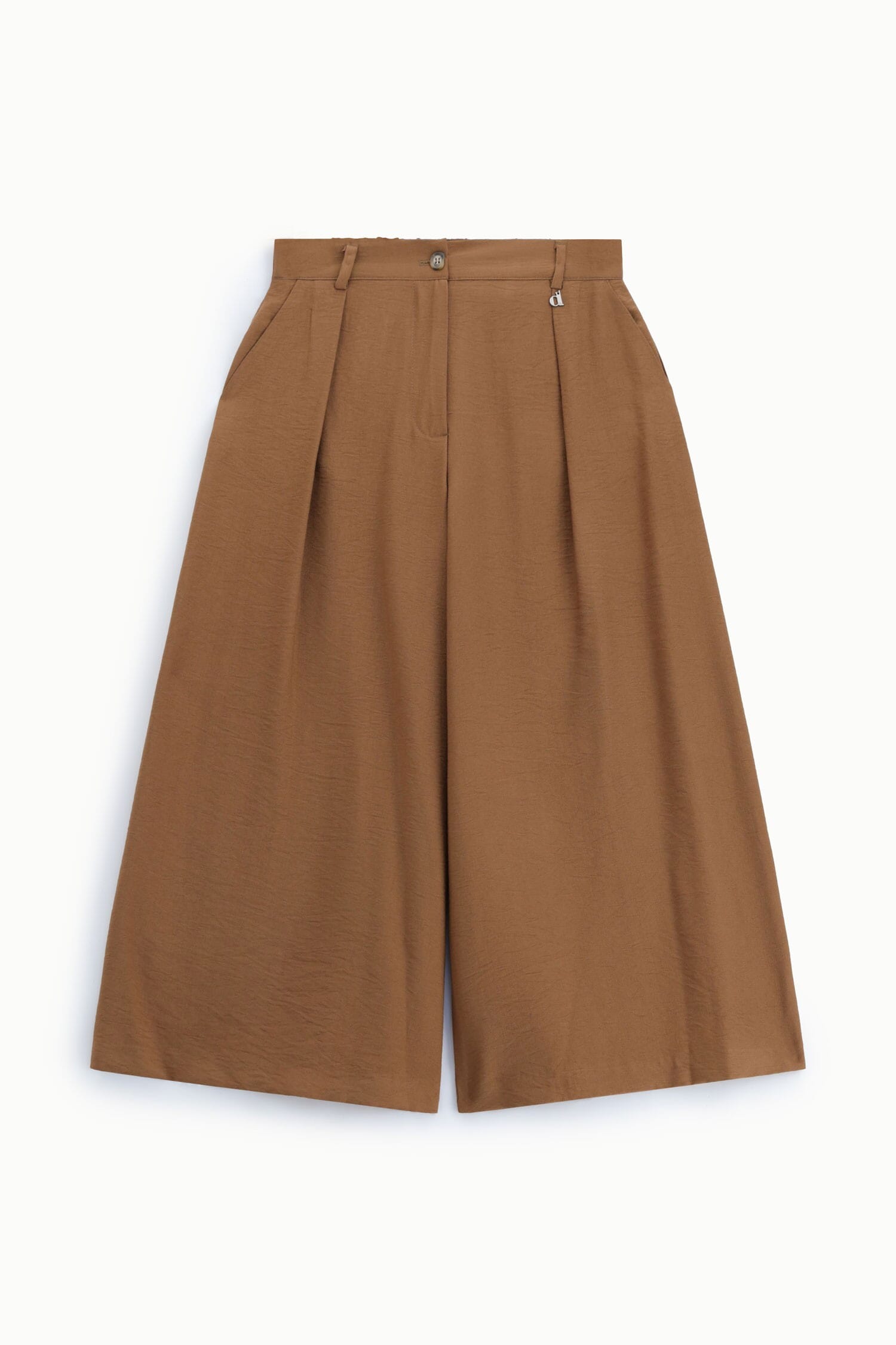 Cropped Palace Trousers With Darts And Pockets Dixie