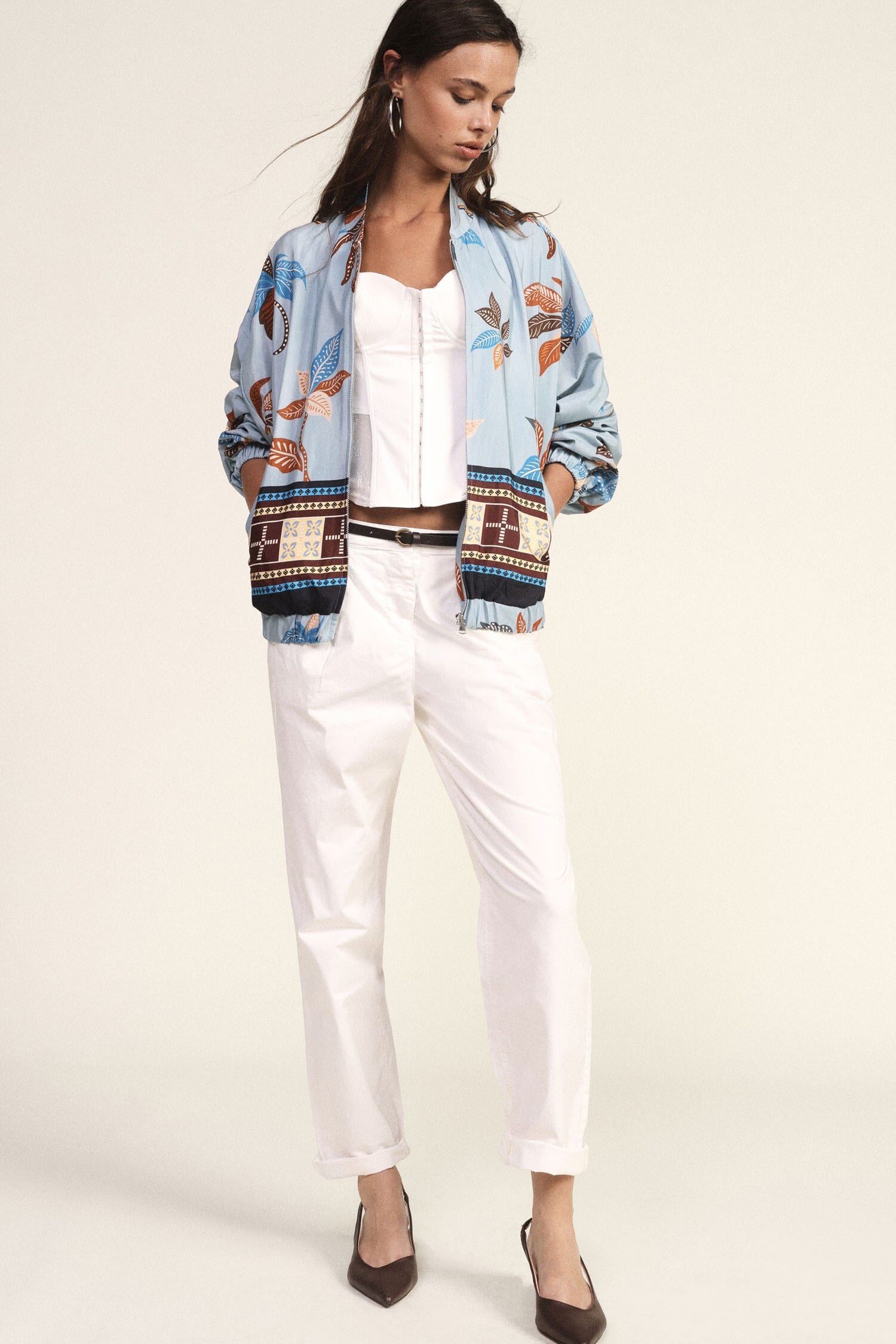 Chino-Fit Trousers With Slim Waistband And Dixie Lapels