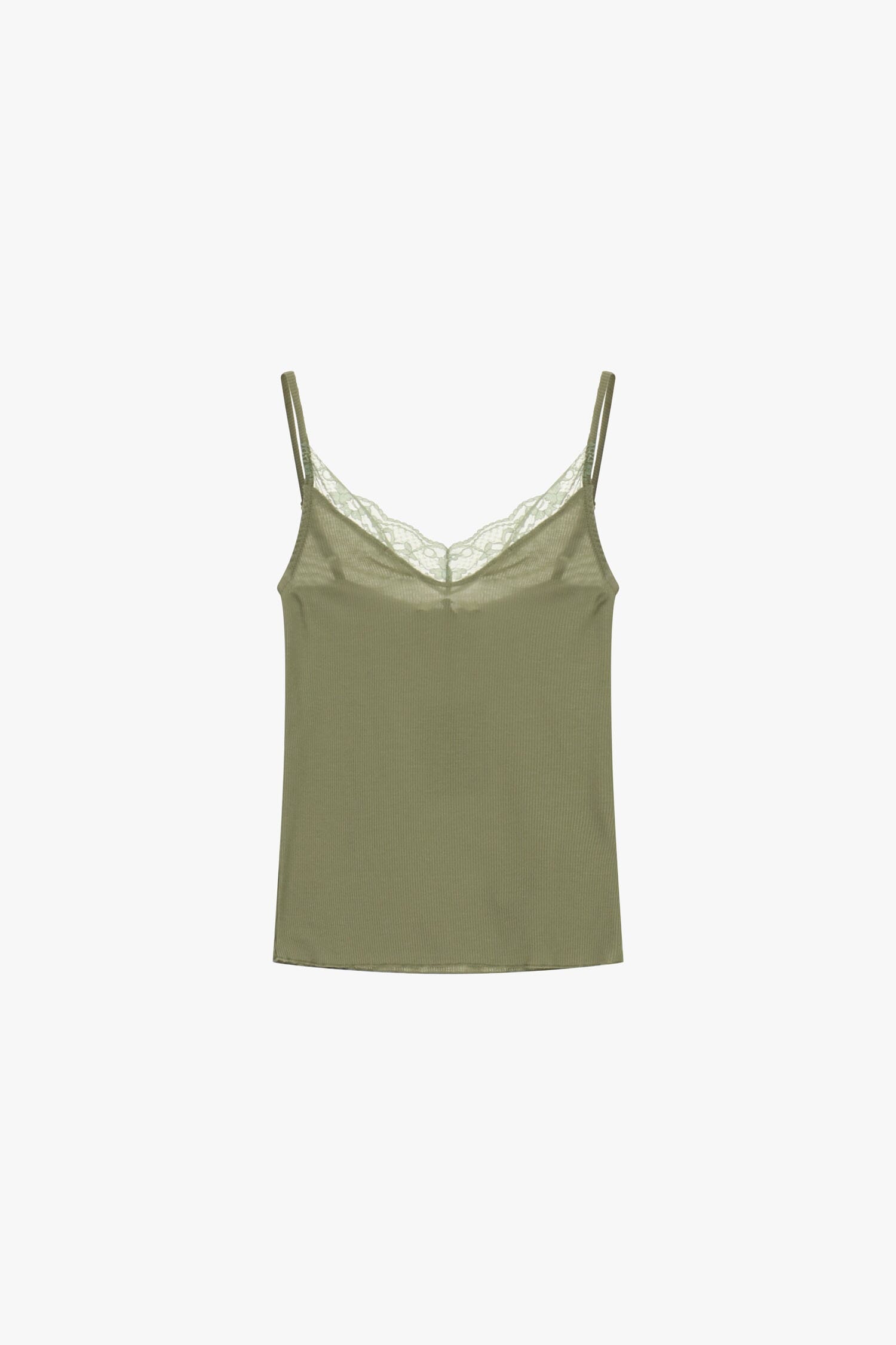 Top Spalline Sottili E Scollo A V Con Pizzo Dixie