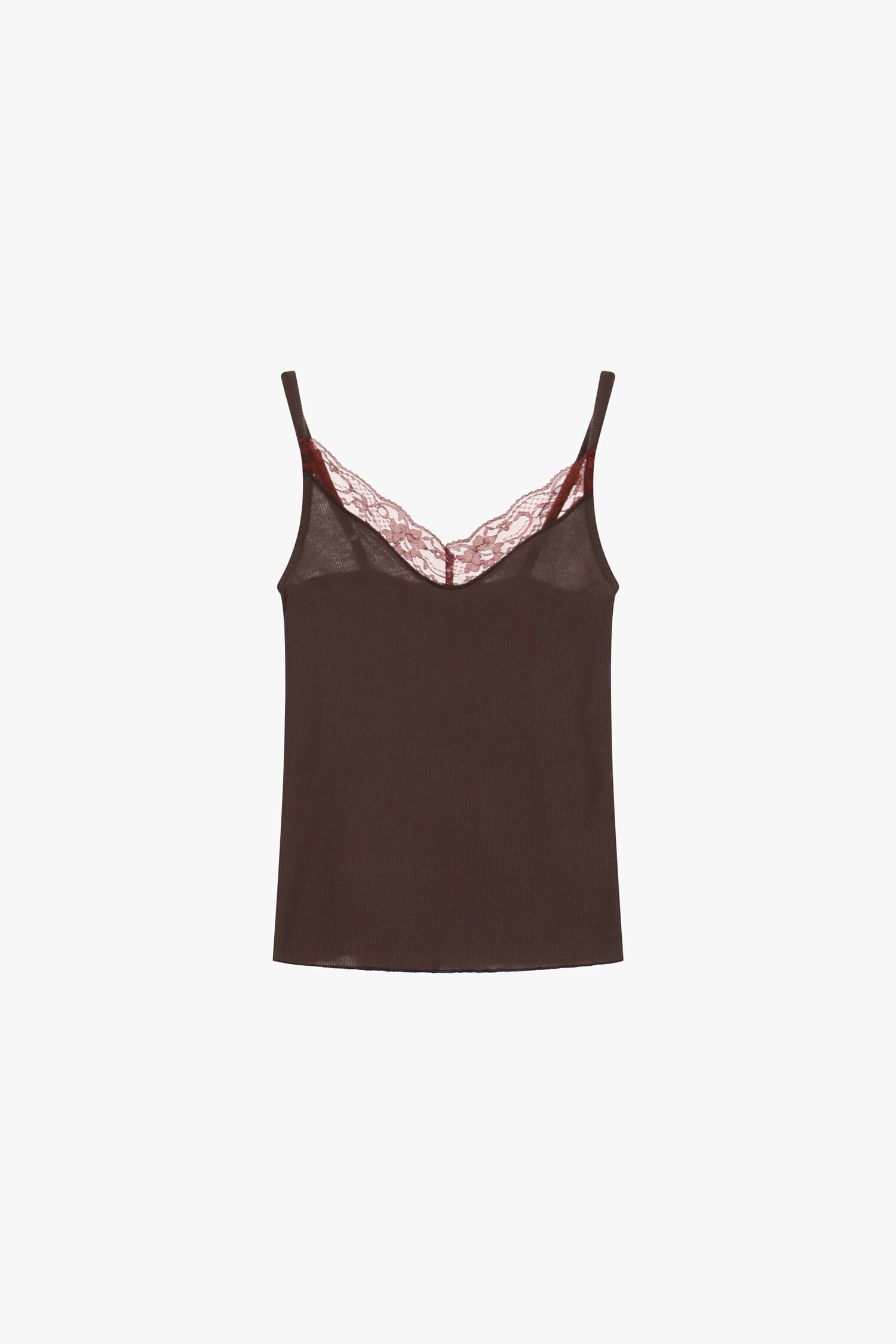 Top Spalline Sottili E Scollo A V Con Pizzo Dixie