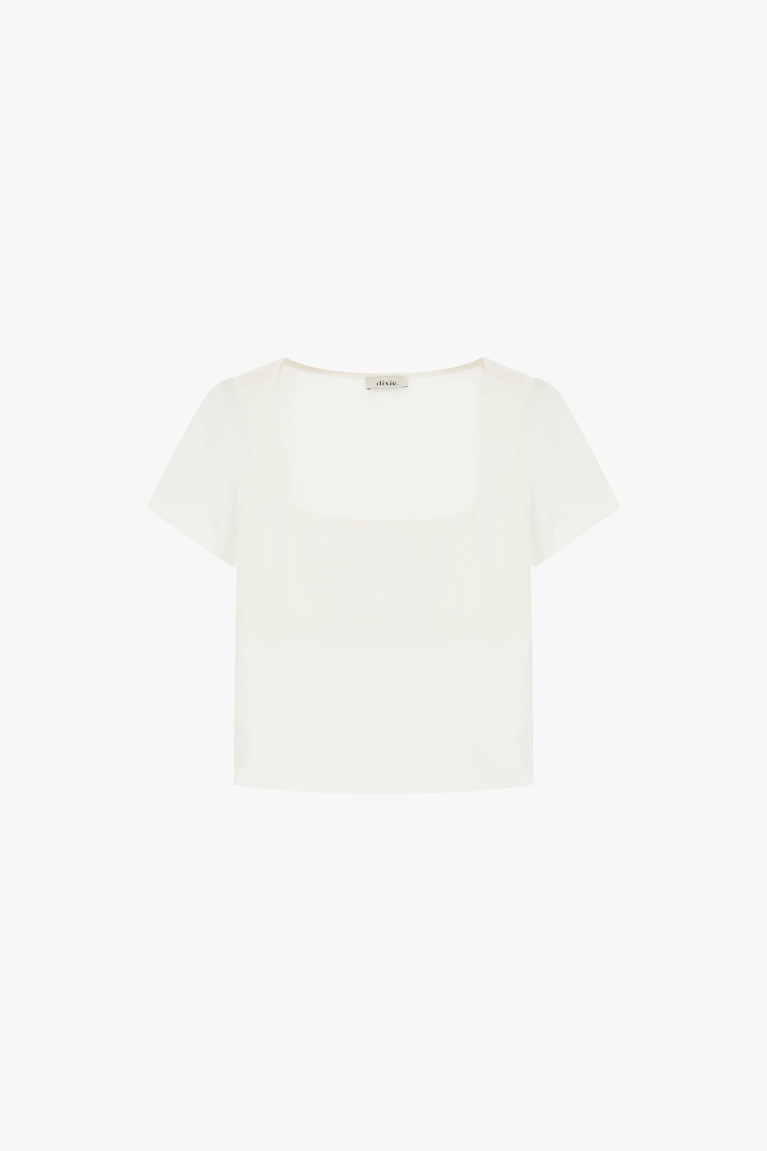 Top Scollo Quadrato Maniche Corte E Inserto Pizzo Dixie