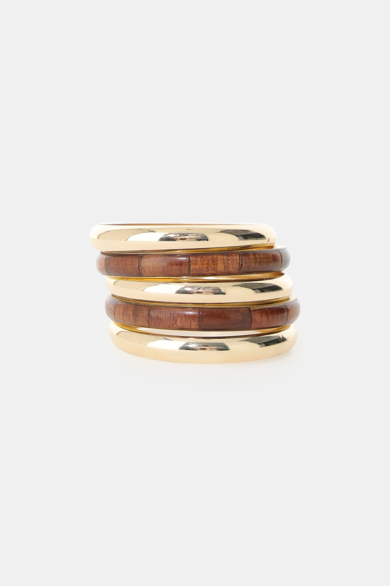 Set Di Bracciali Rigidi Con Inserti Effetto Legno Dixie