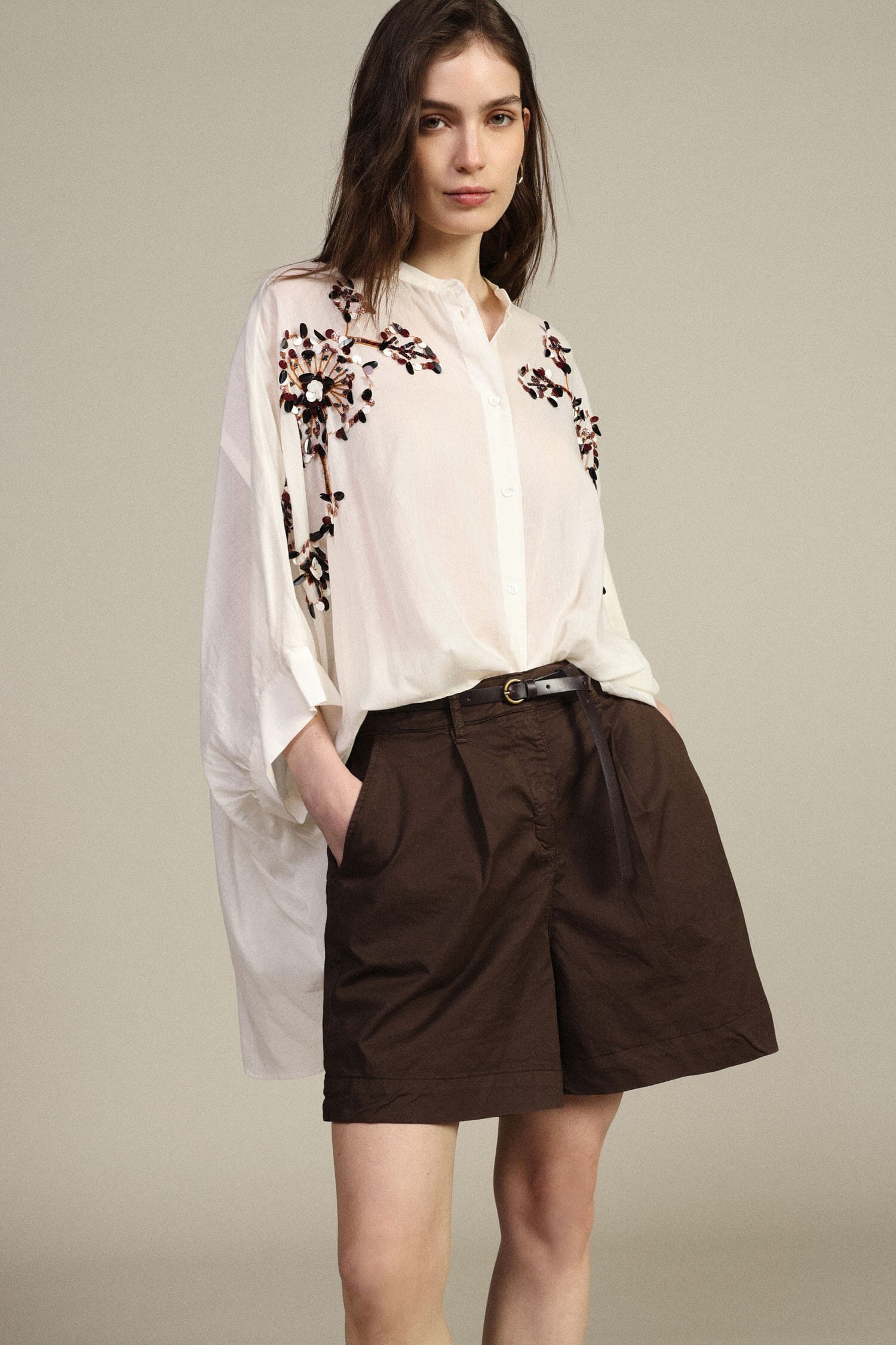 Regular-Fit Shorts With Pince And Slim Belt Dixie