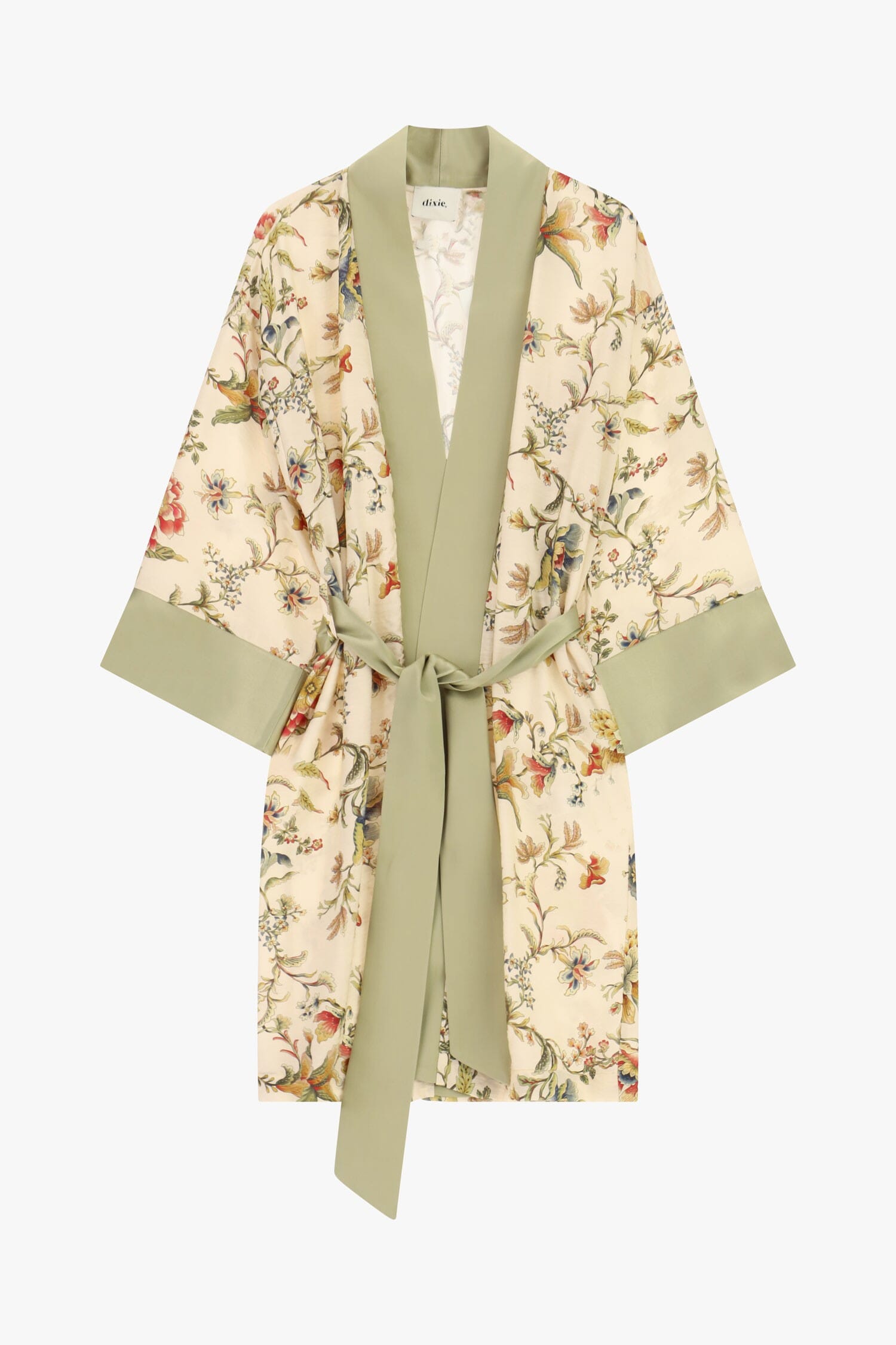 Cappotto Leggero Fantasia Floreale Con Cintura Dixie