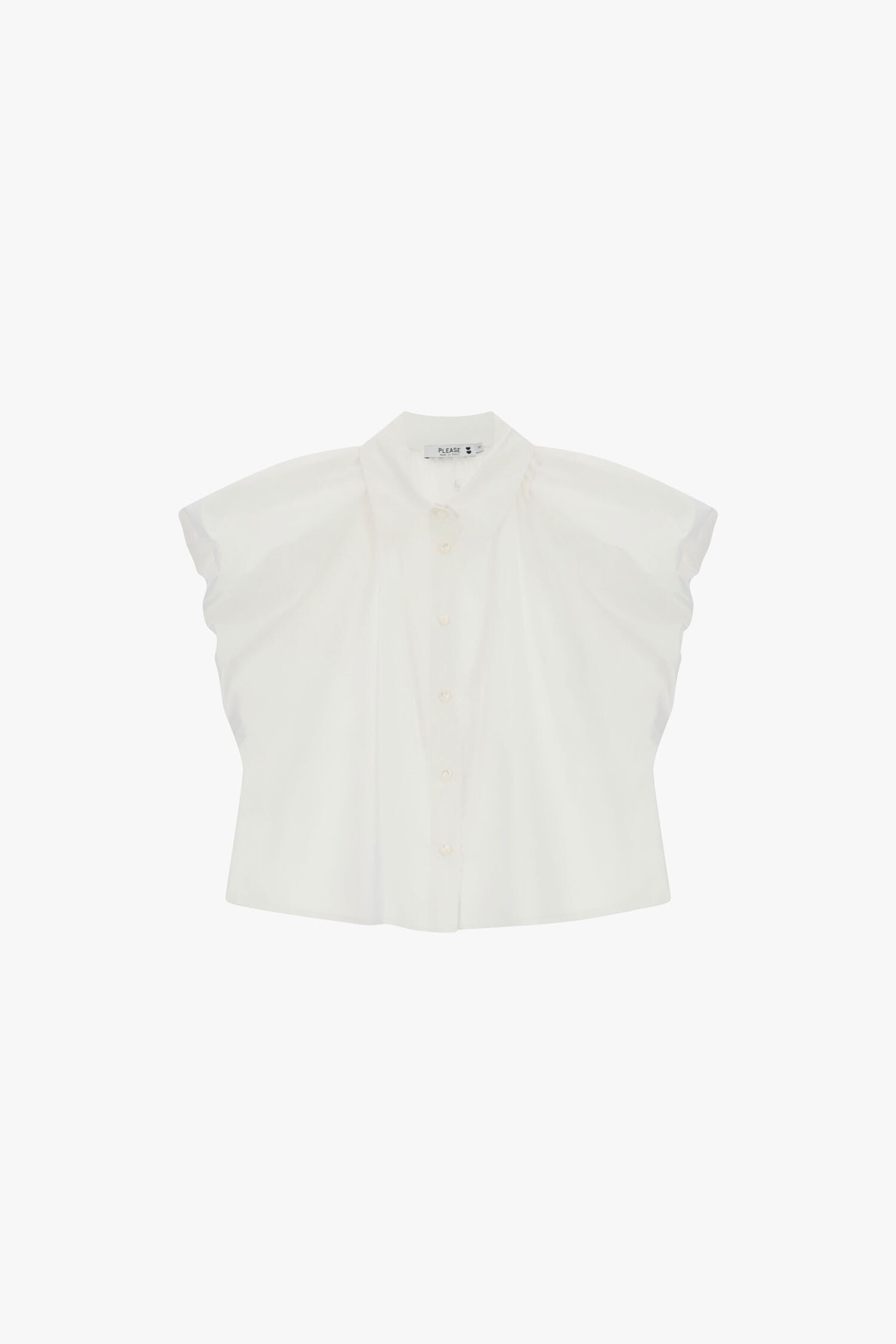 Camicia Cropped Maniche Ampie E Bottoni Please