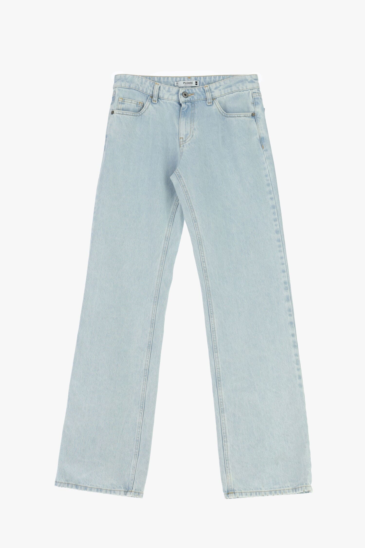 Jeans Cinque Tasche A Gamba Dritta Vita Alta Please