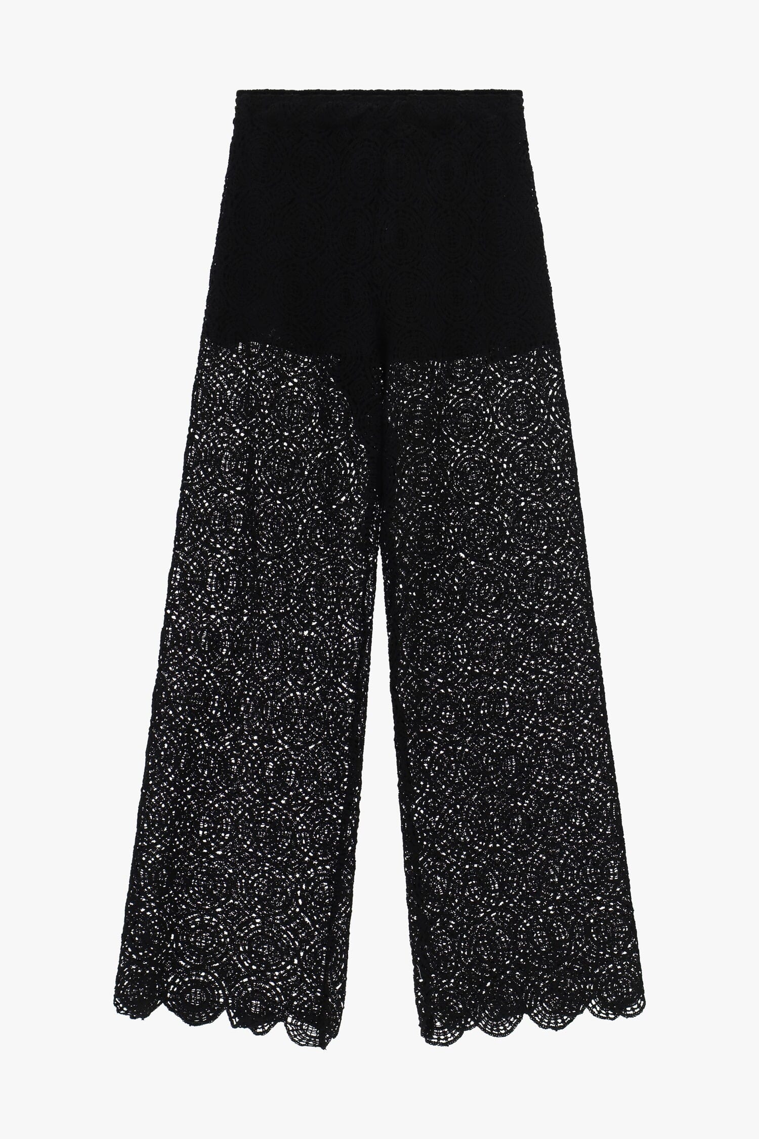 Baggy Palace Trousers With Perforated Embroidery Please