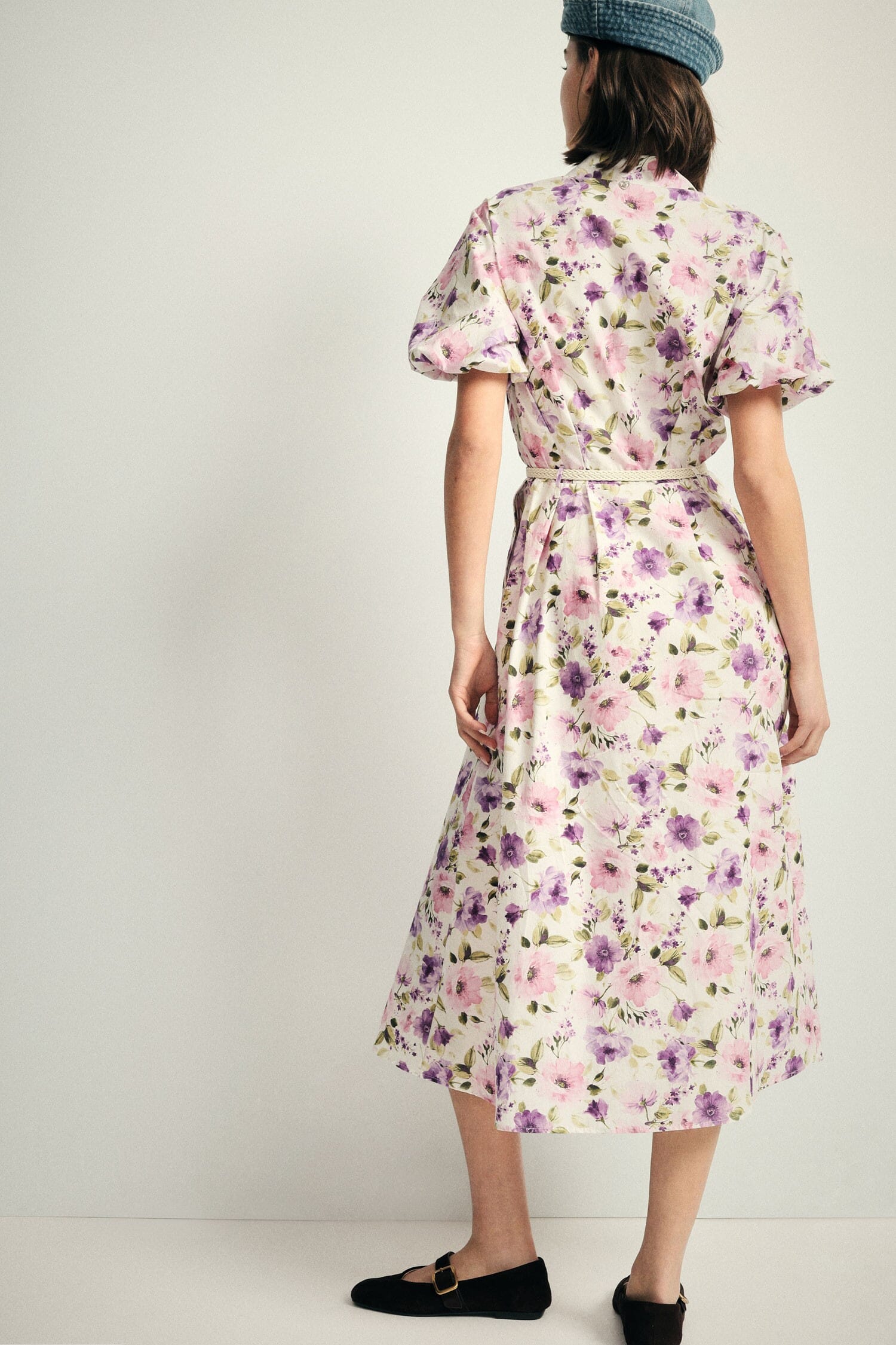 Vestito Lungo Con Stampa Floreale E Cintura Please
