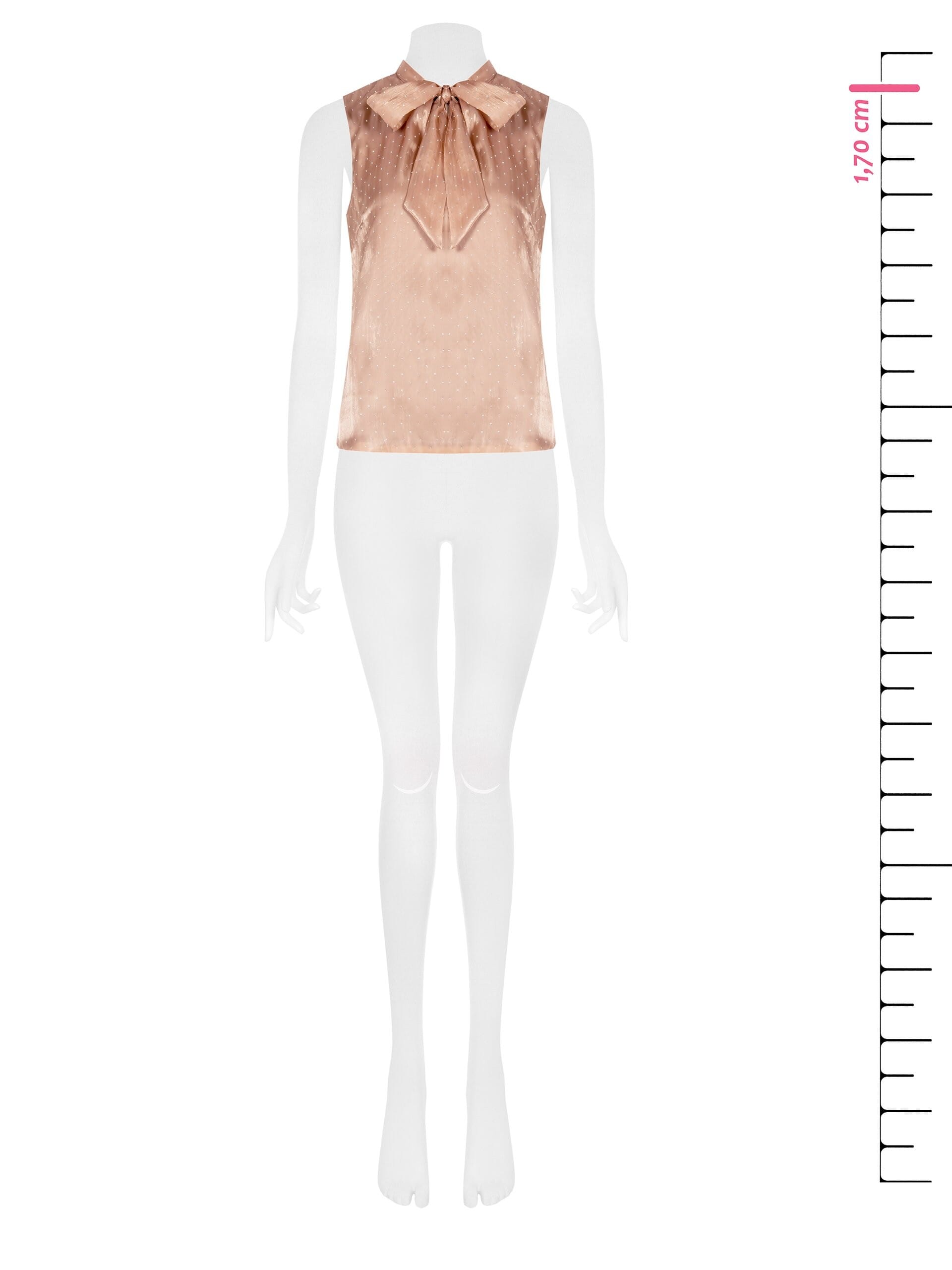 Blusa Sfiancata Ampia In Raso Laminato Con Strass Rinascimento