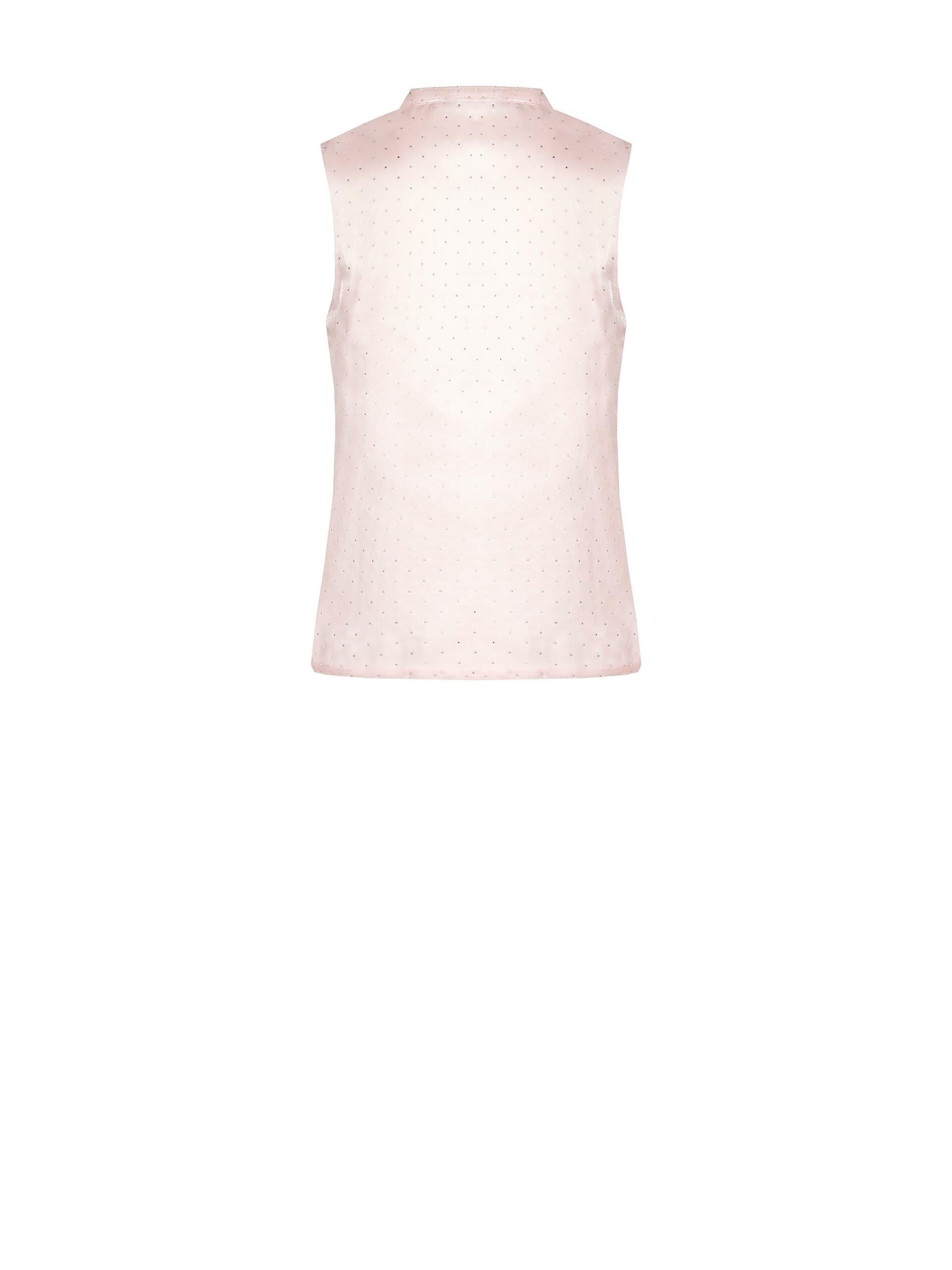Blusa Sfiancata Ampia In Raso Laminato Con Strass Rinascimento