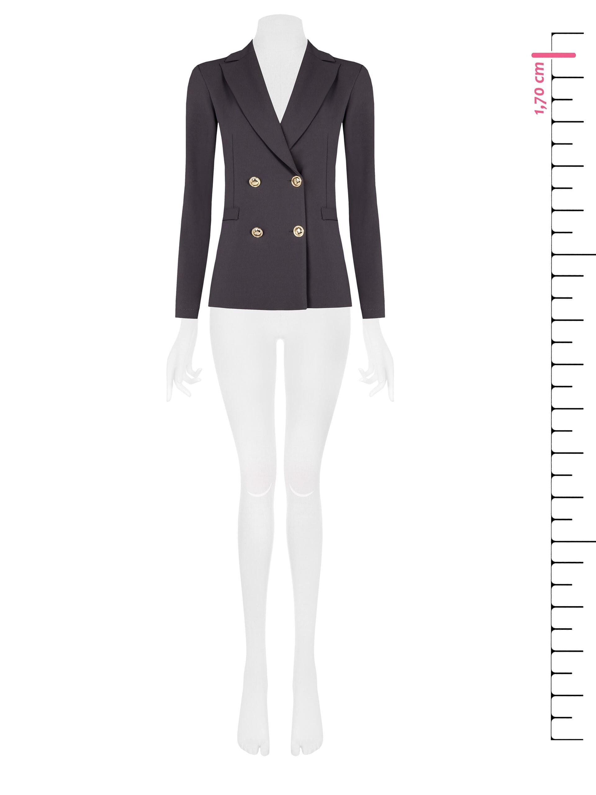 Rinascimento Crepe Scuba Double-breasted Blazer Jacket