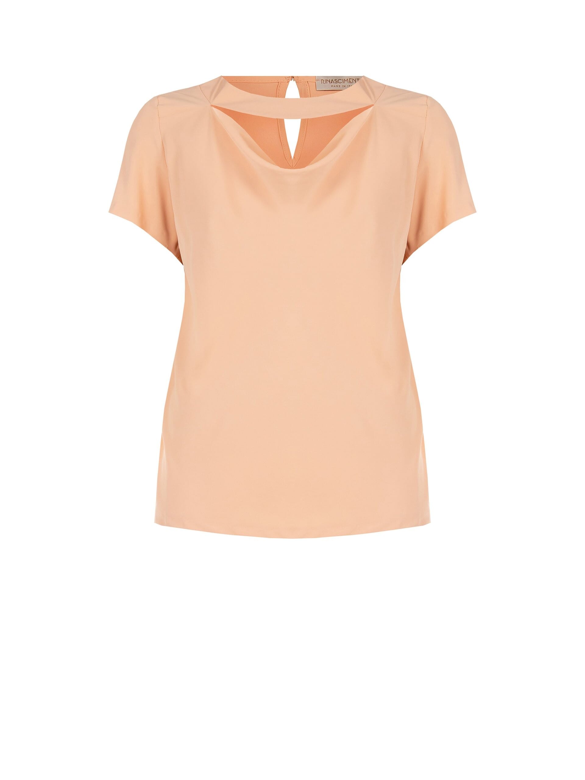 Blusa Fluida Curvy In Raso Opaco Con Cut-Out Rinascimento Curvy