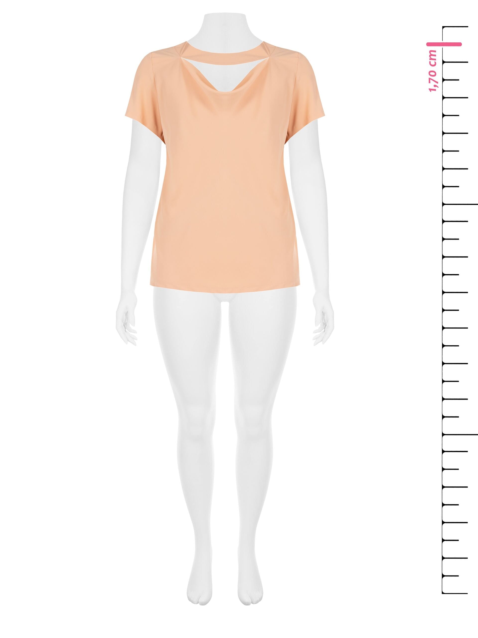 Blusa Fluida Curvy In Raso Opaco Con Cut-Out Rinascimento Curvy