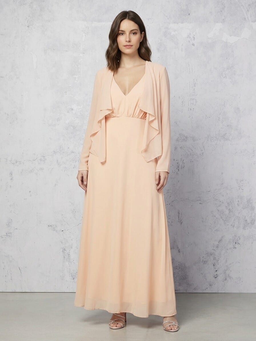 Georgette Rinascimento Curvy Open Shoulder Shawl