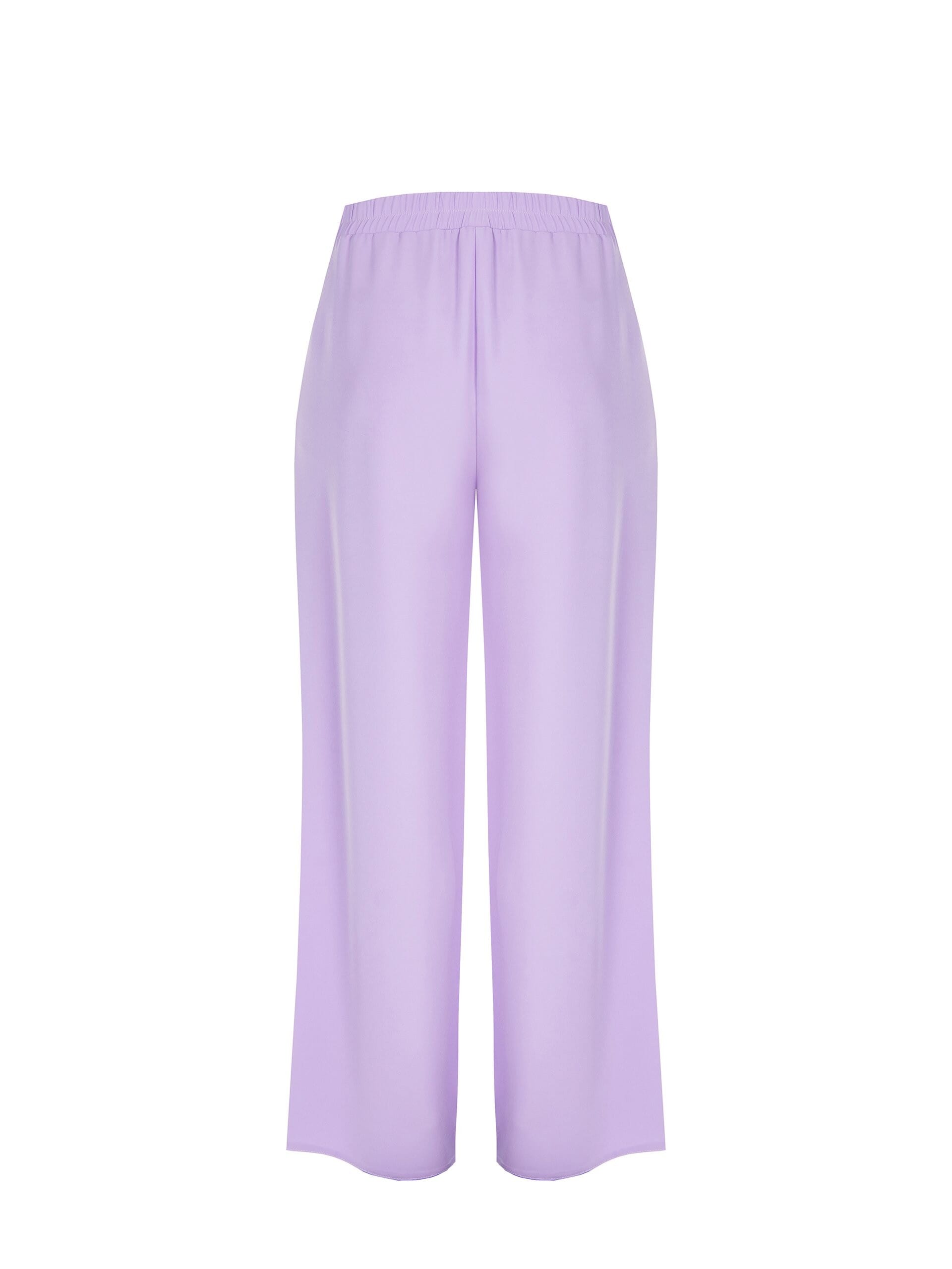 Pantaloni Curvy A Palazzo In Tessuto Tecnico Con Elastico Rinascimento Curvy