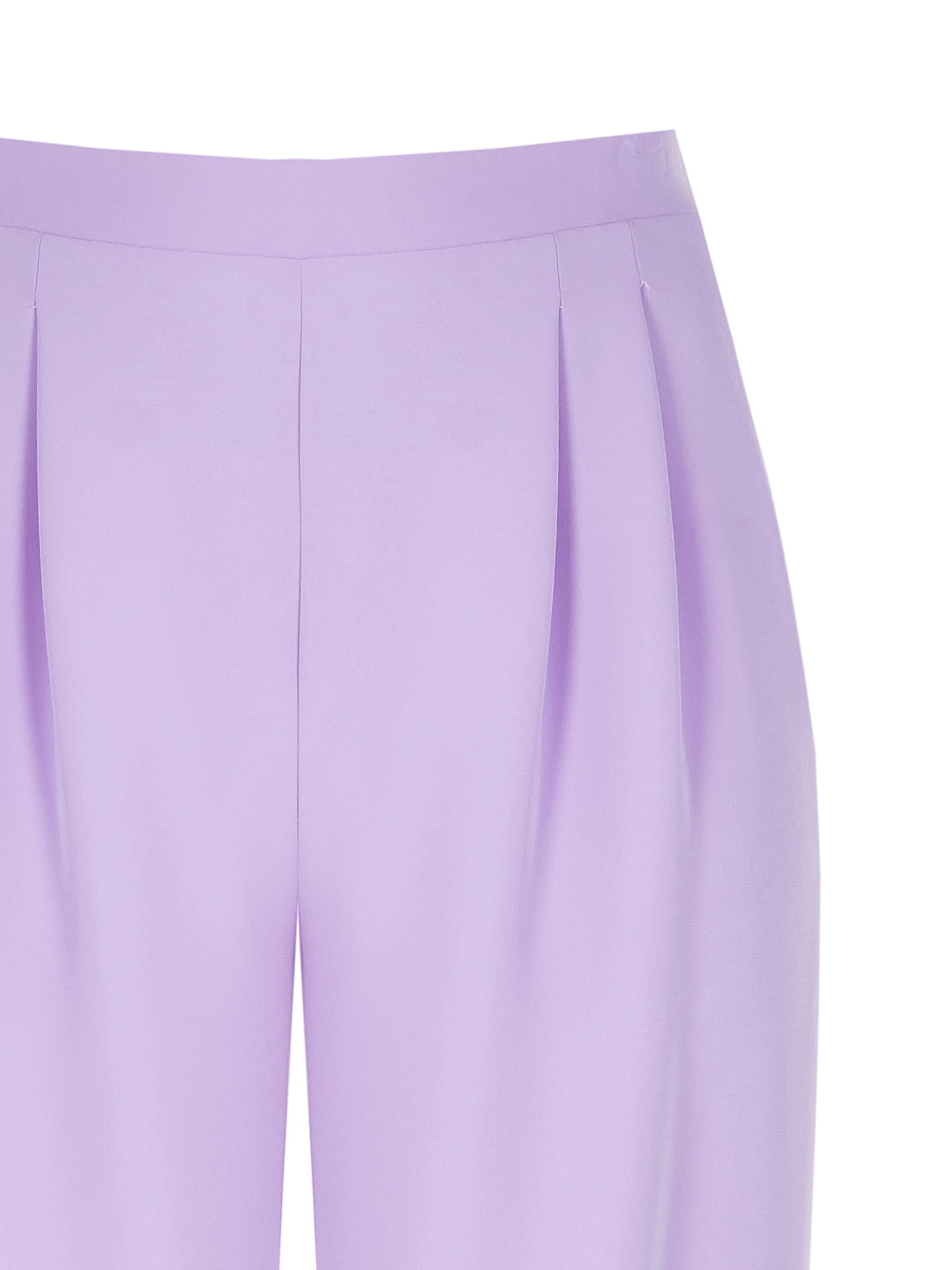 Pantaloni Curvy A Palazzo In Tessuto Tecnico Con Elastico Rinascimento Curvy