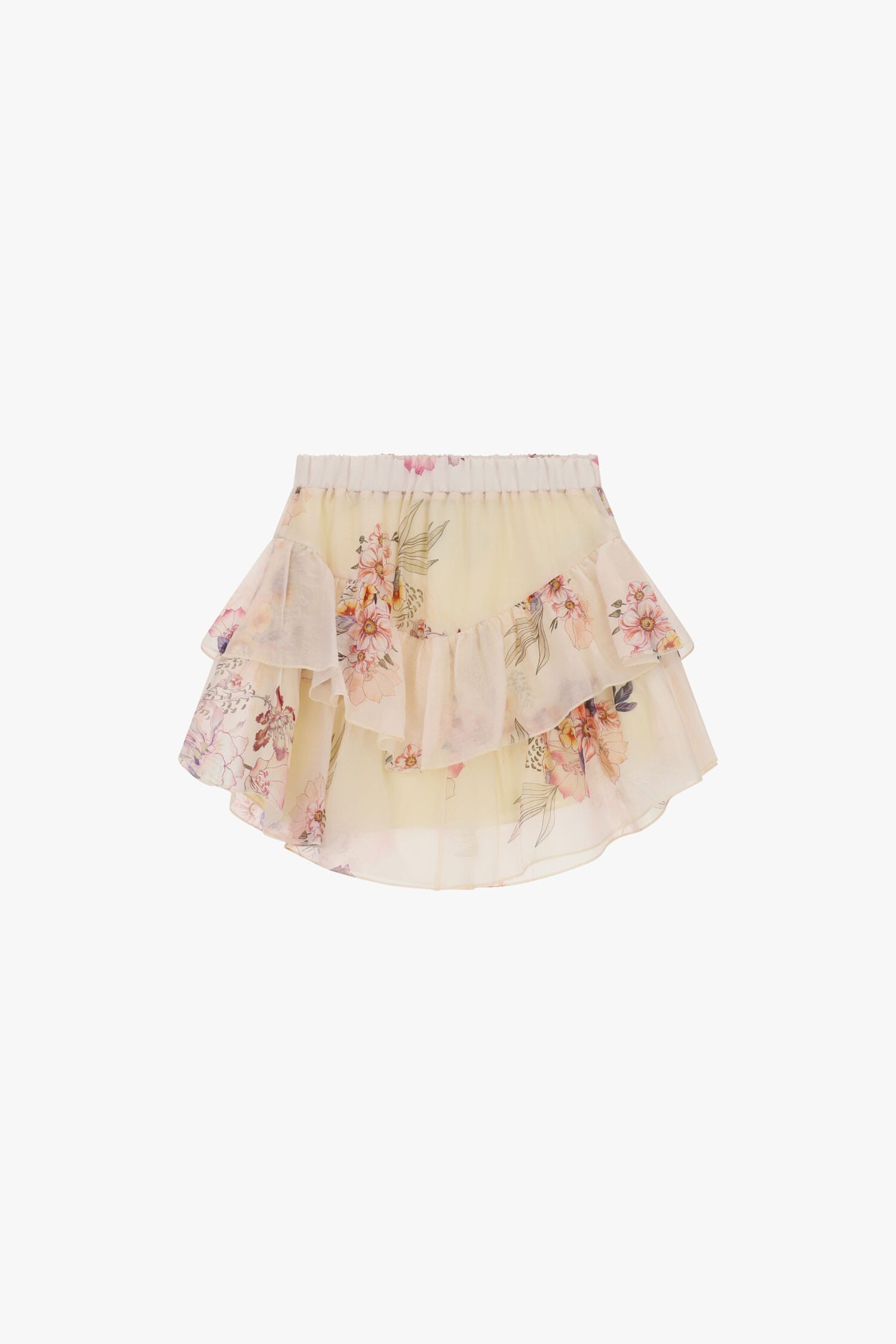Jupe courte à volants à imprimé floral Dixie