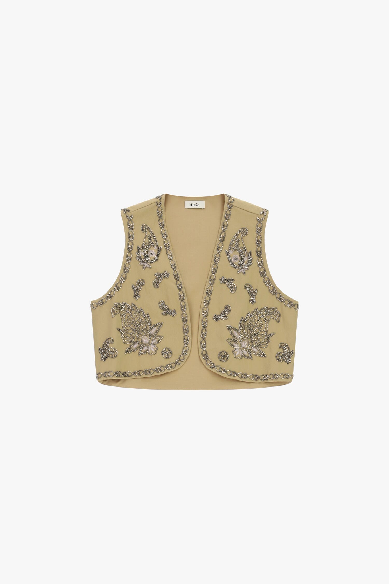 Gilet Corto Con Ricami Floreali Dixie