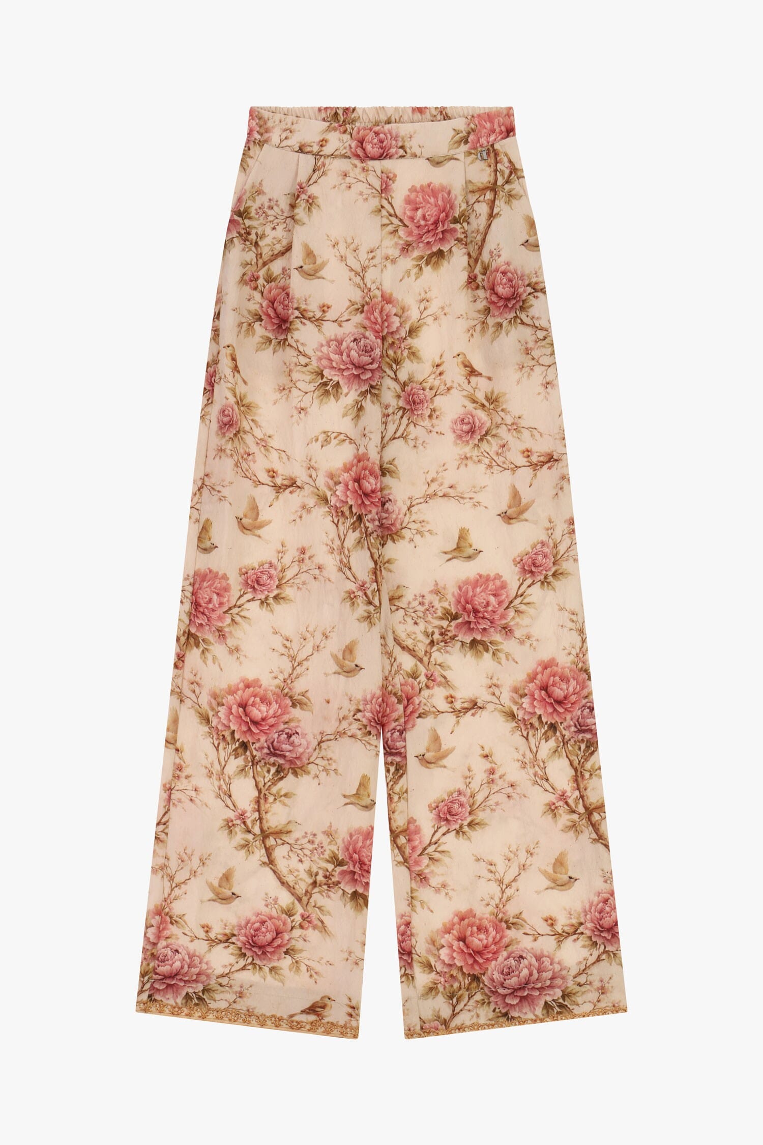 Pantaloni Palazzo Stampa Floreale A Gamba Larga Dixie