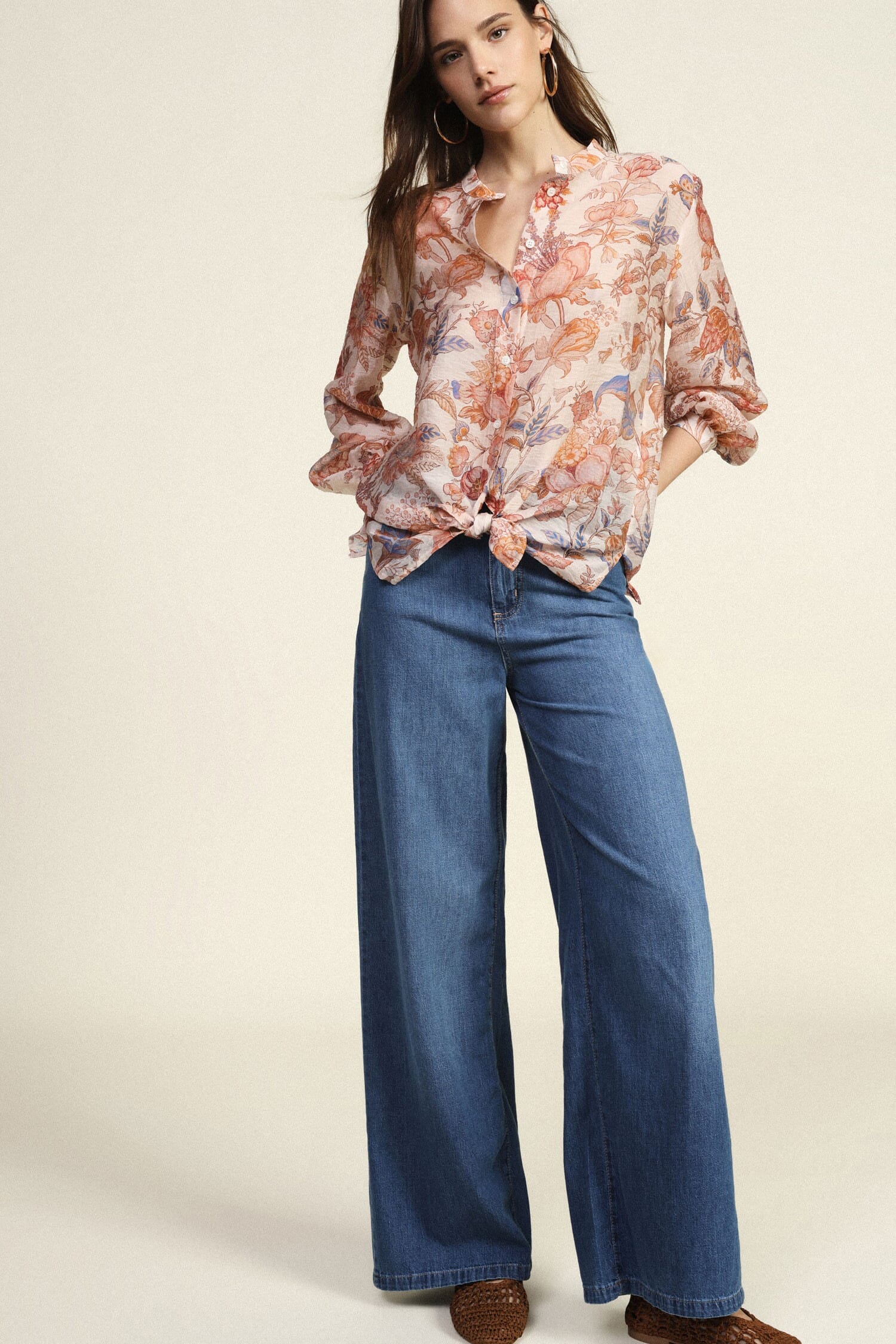 Jeans A Gamba Ampia Con Cinque Tasche Dixie