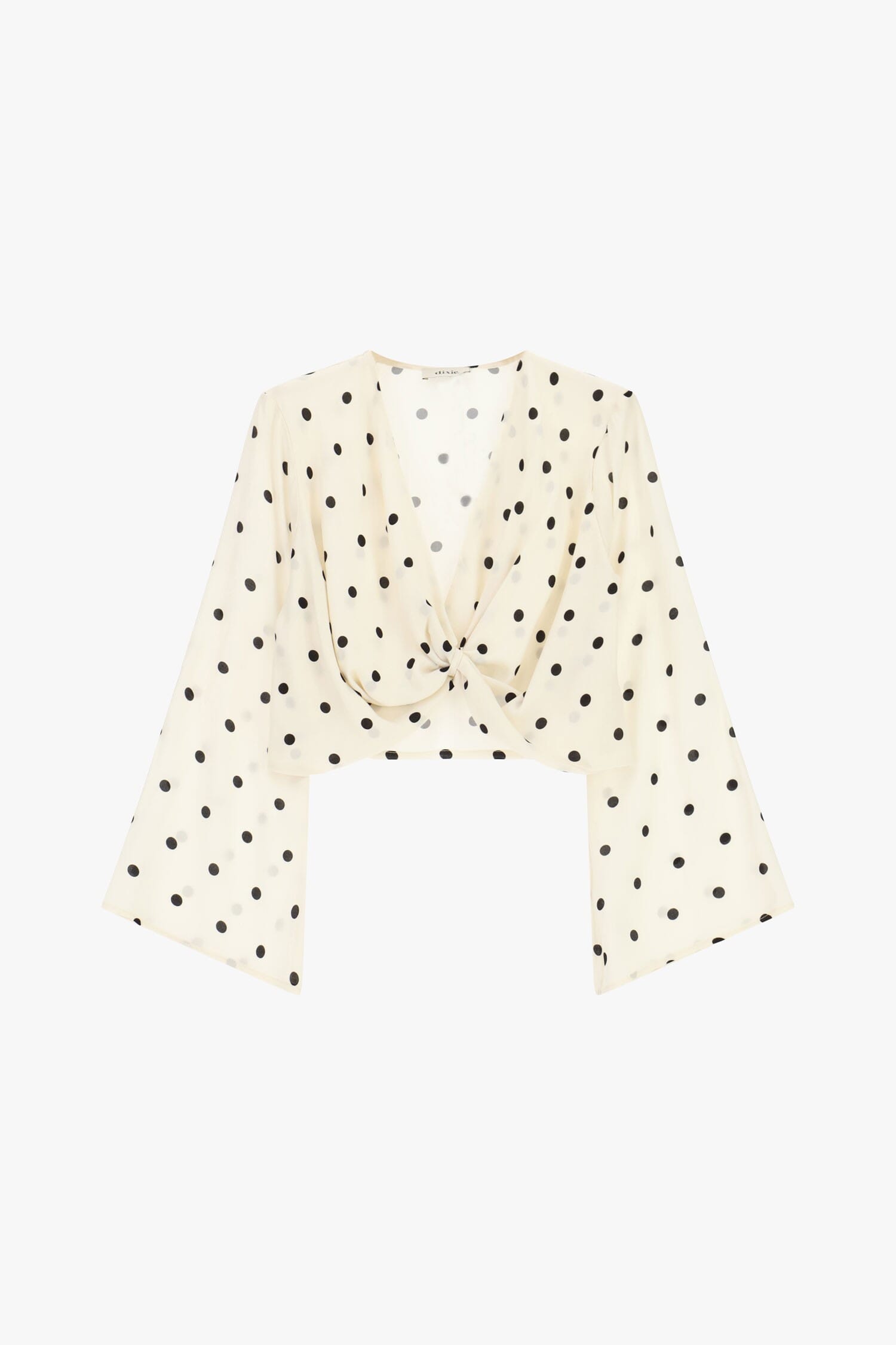 Top Cropped Fantasia Pois Con Nodo Frontale Dixie