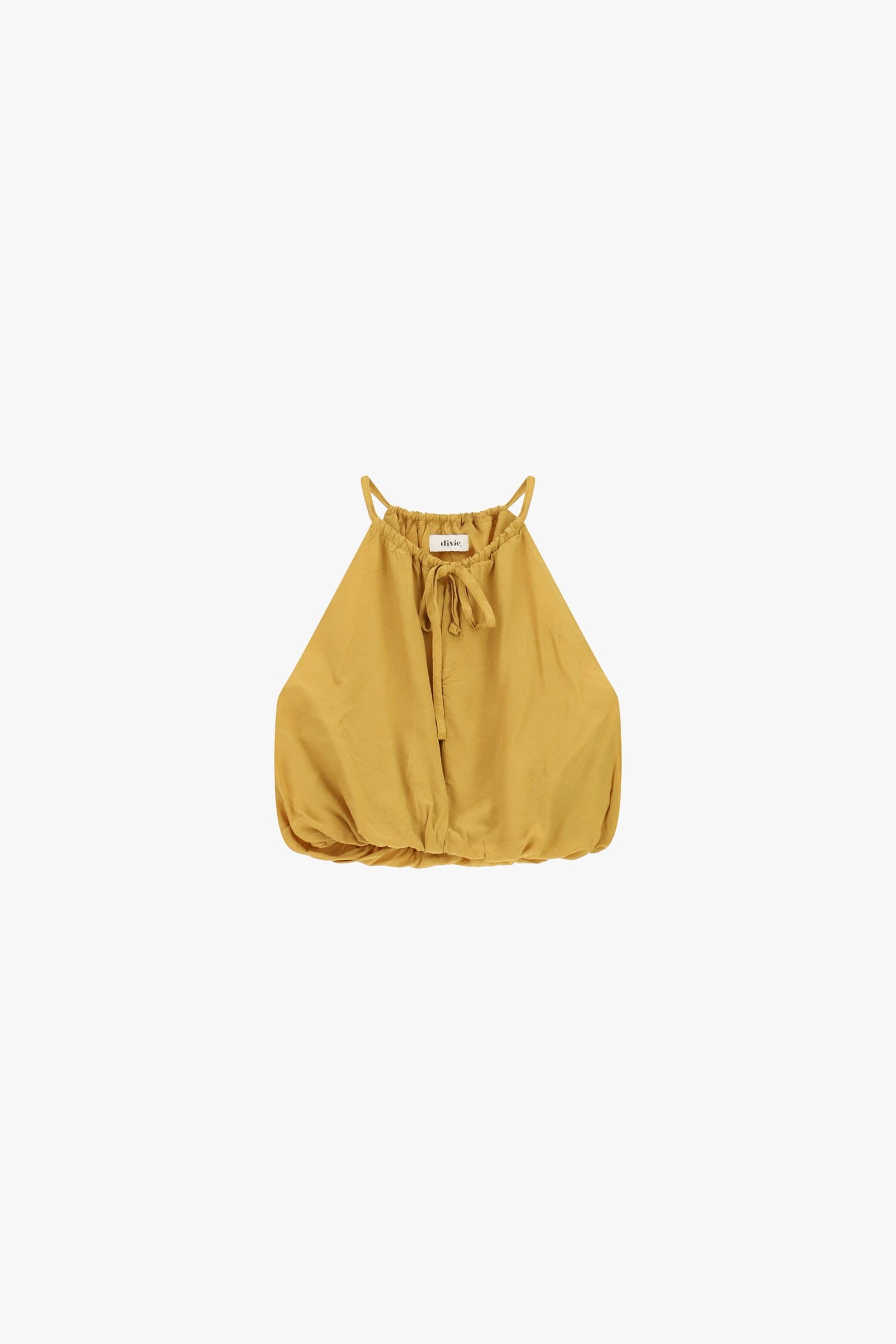 Top Cropped Con Spalline Sottili E Fondo Arricciato Dixie
