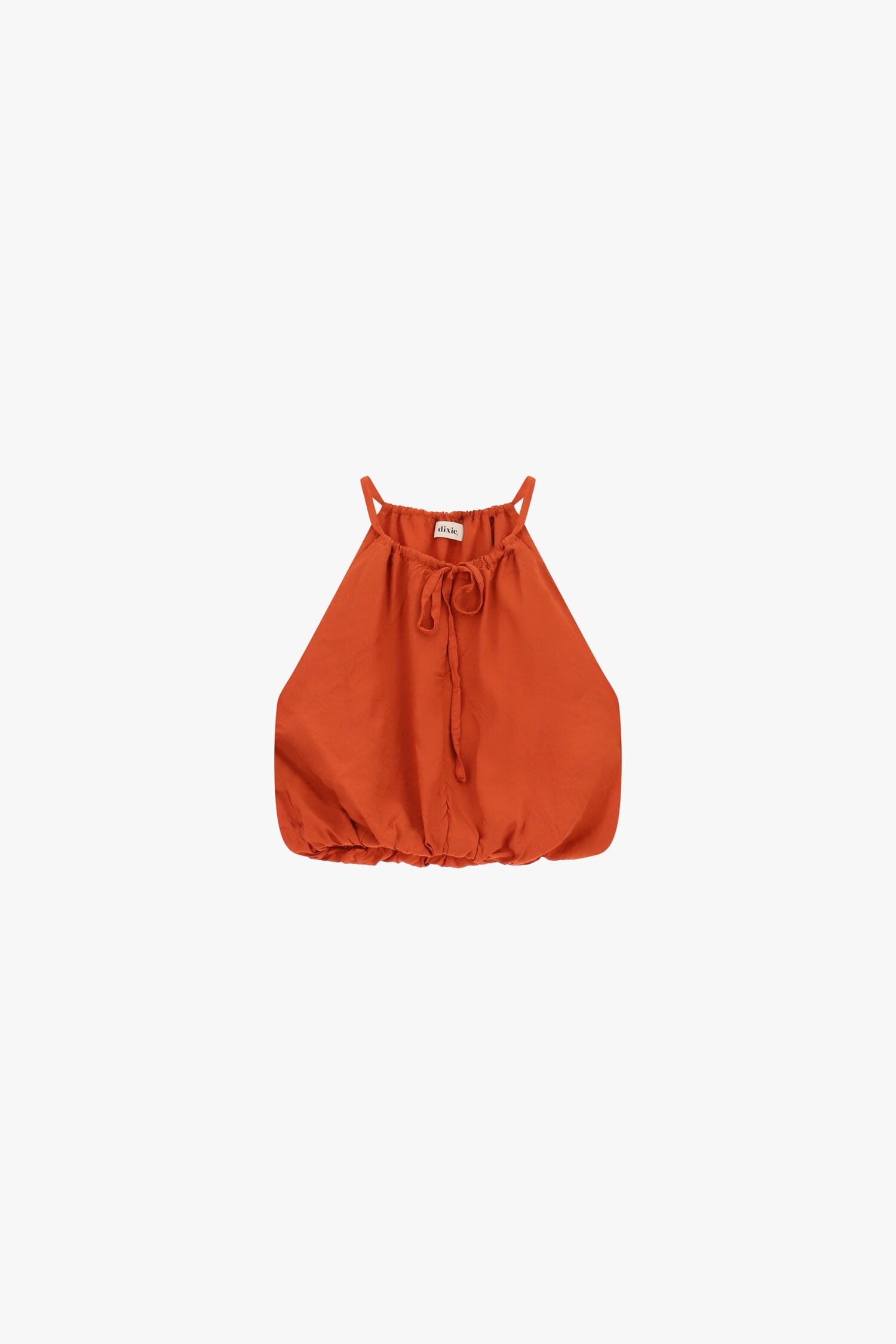 Top Cropped Con Spalline Sottili E Fondo Arricciato Dixie