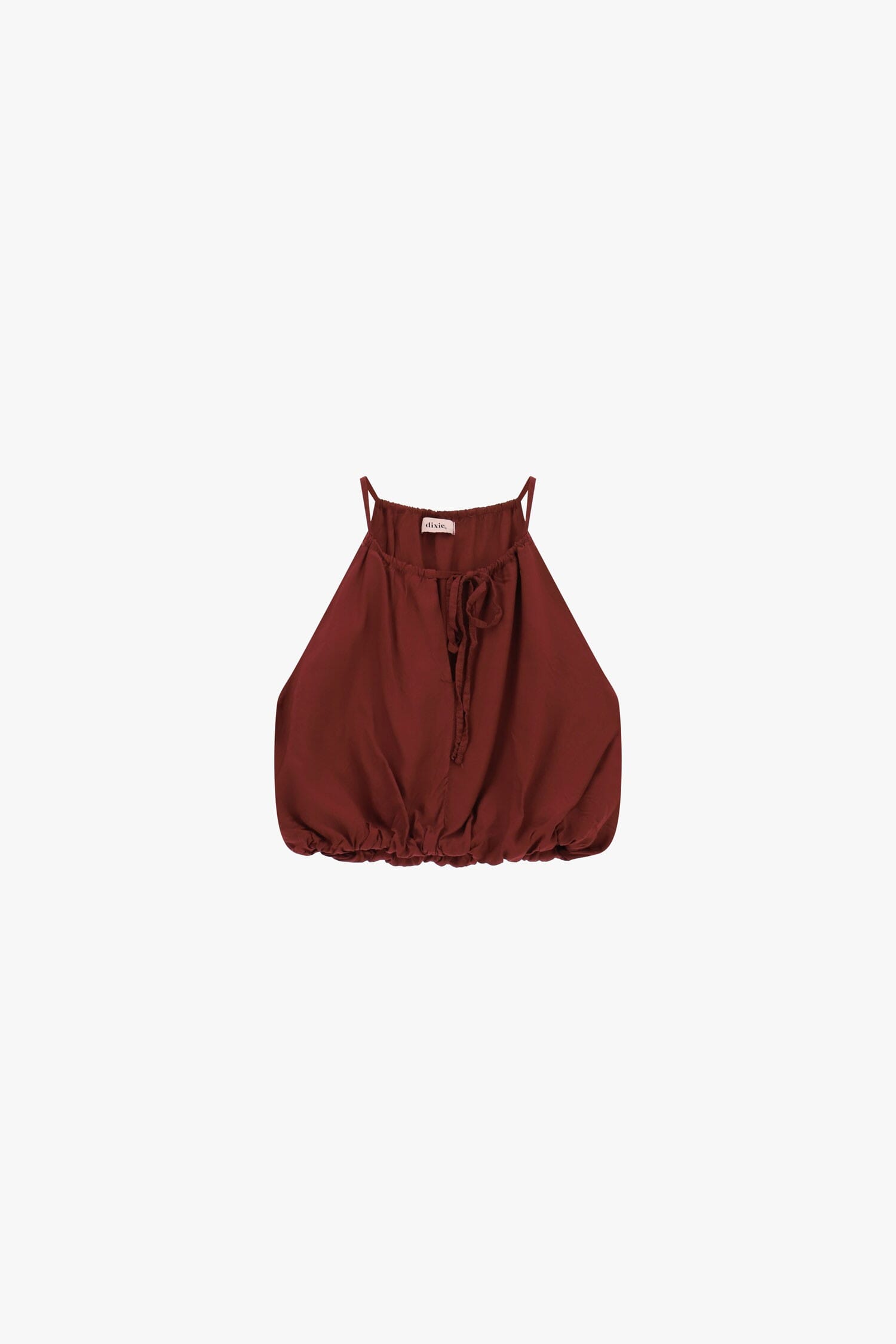 Top Cropped Con Spalline Sottili E Fondo Arricciato Dixie