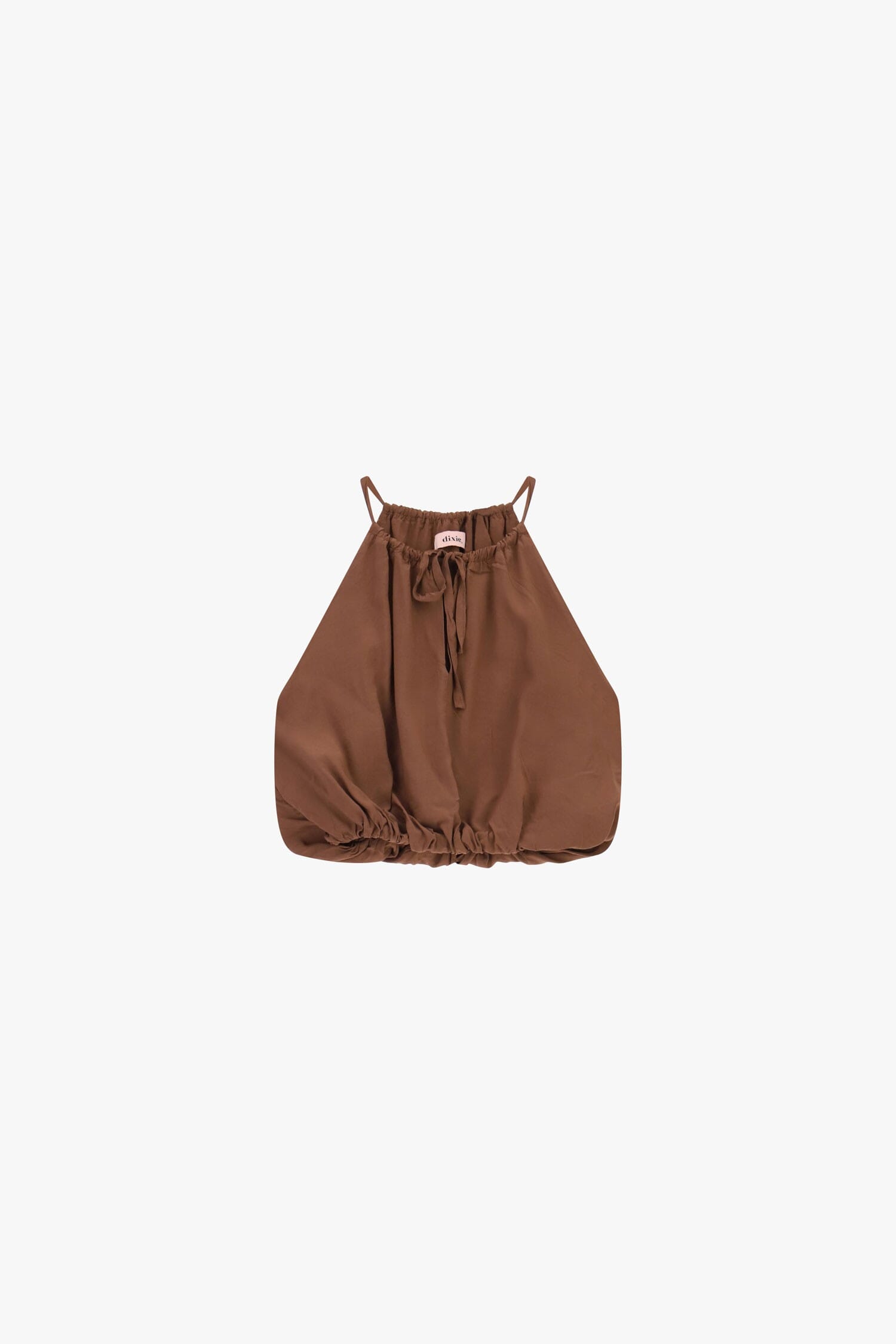 Top Cropped Con Spalline Sottili E Fondo Arricciato Dixie