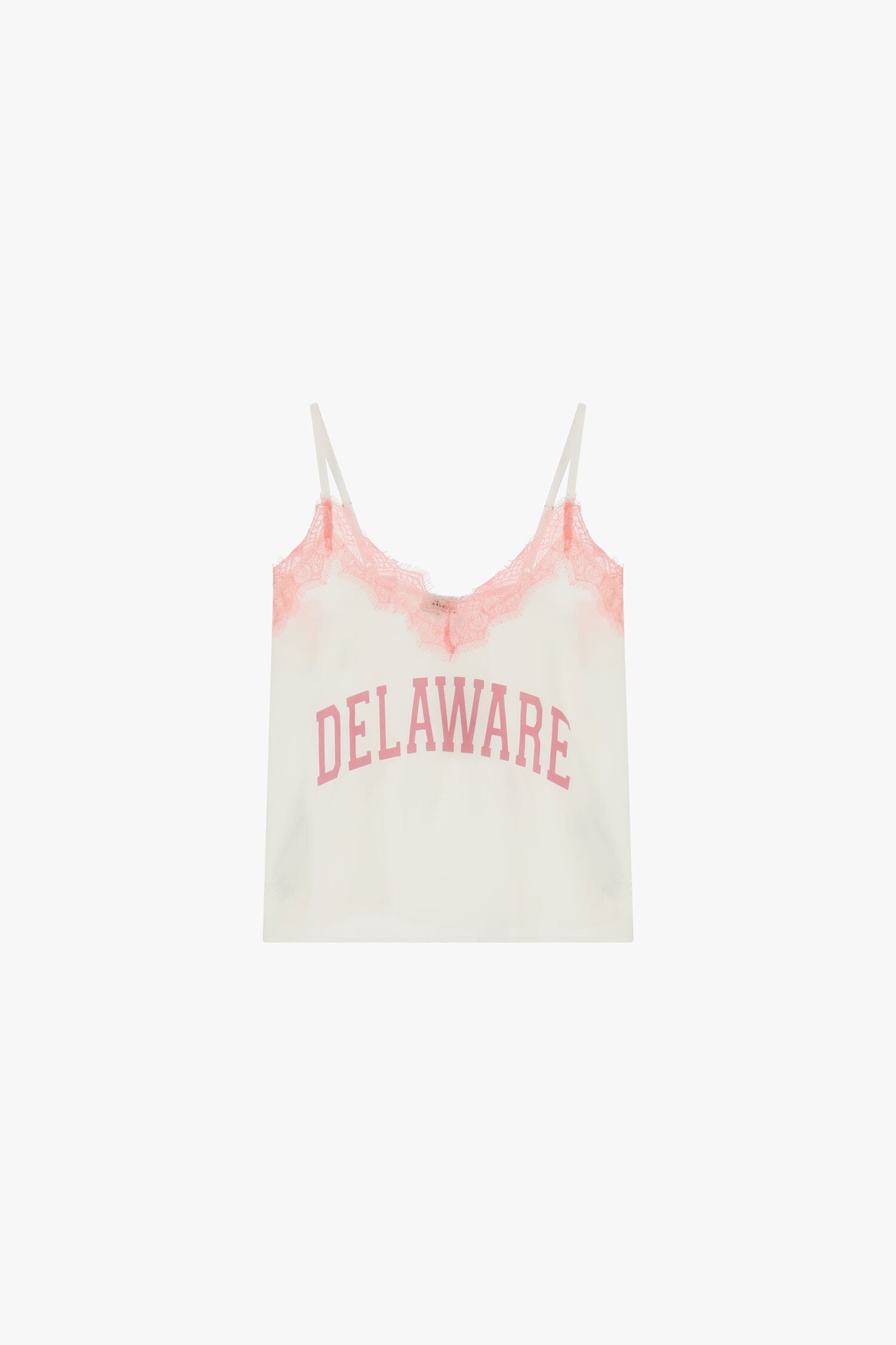 Thin Straps Top With Lace And College Print Dixie