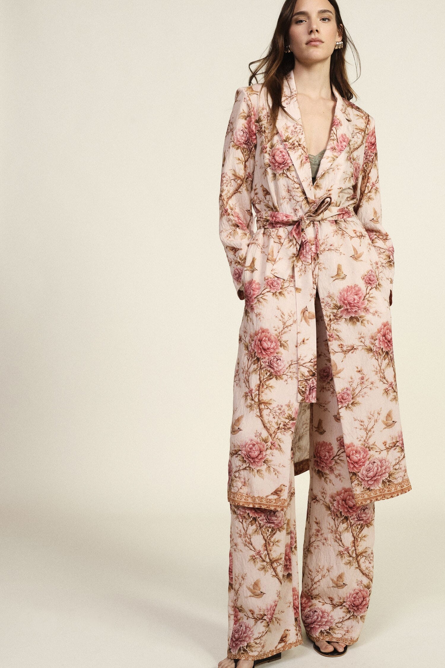 Long Floral Fantasy Top With Dixie Belt