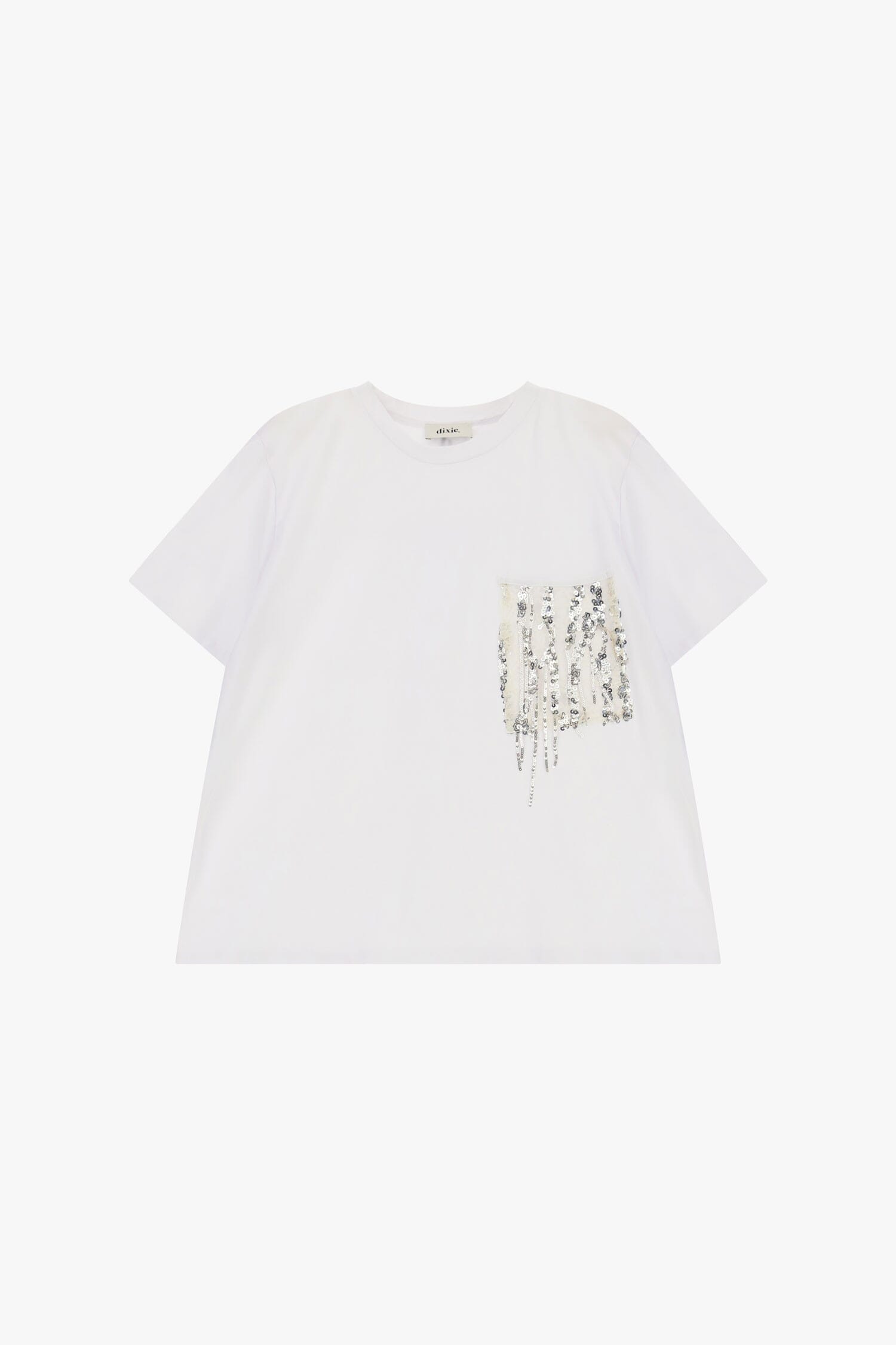 T-Shirt A Maniche Corte Con Taschino E Paillettes Dixie