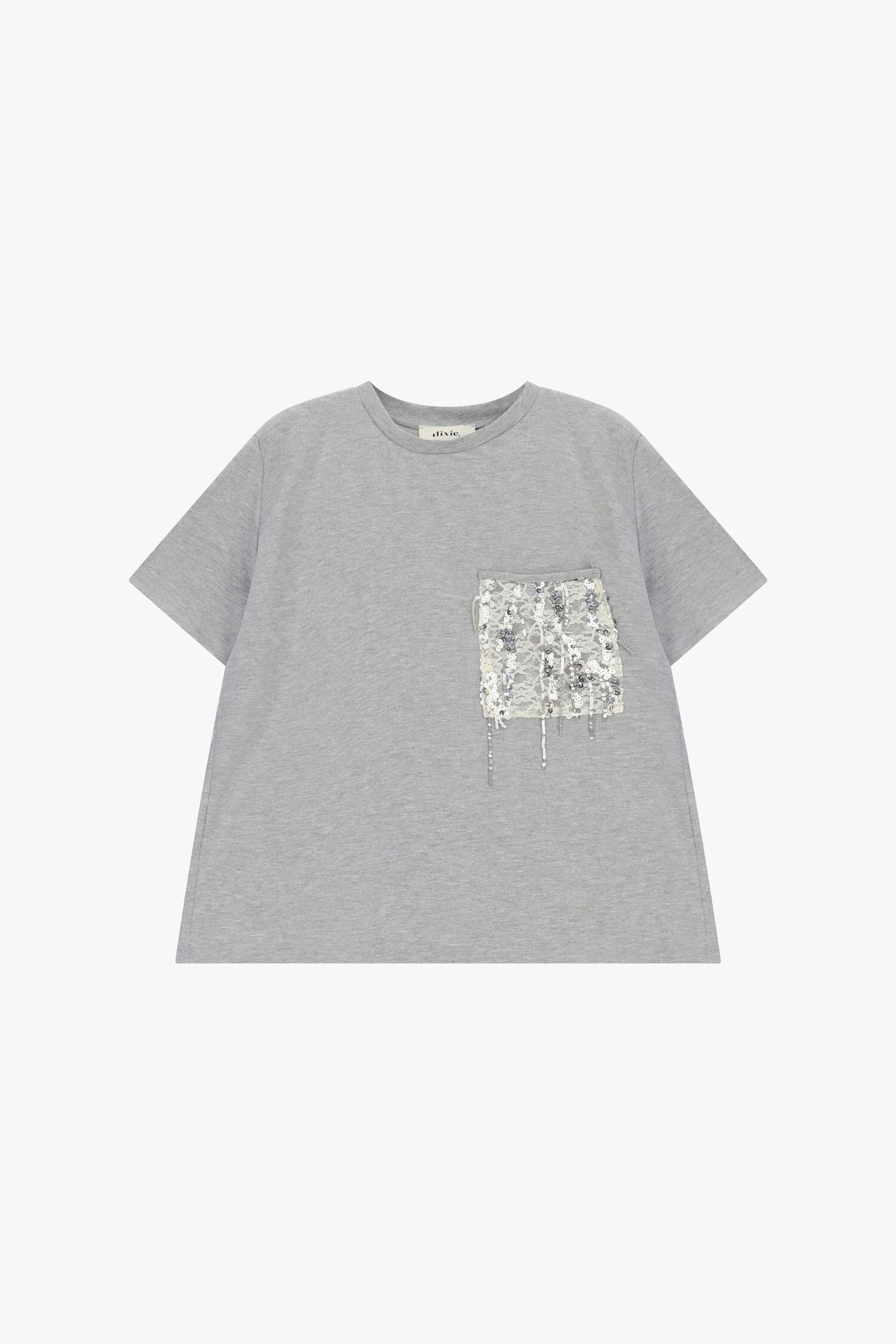 T-Shirt A Maniche Corte Con Taschino E Paillettes Dixie