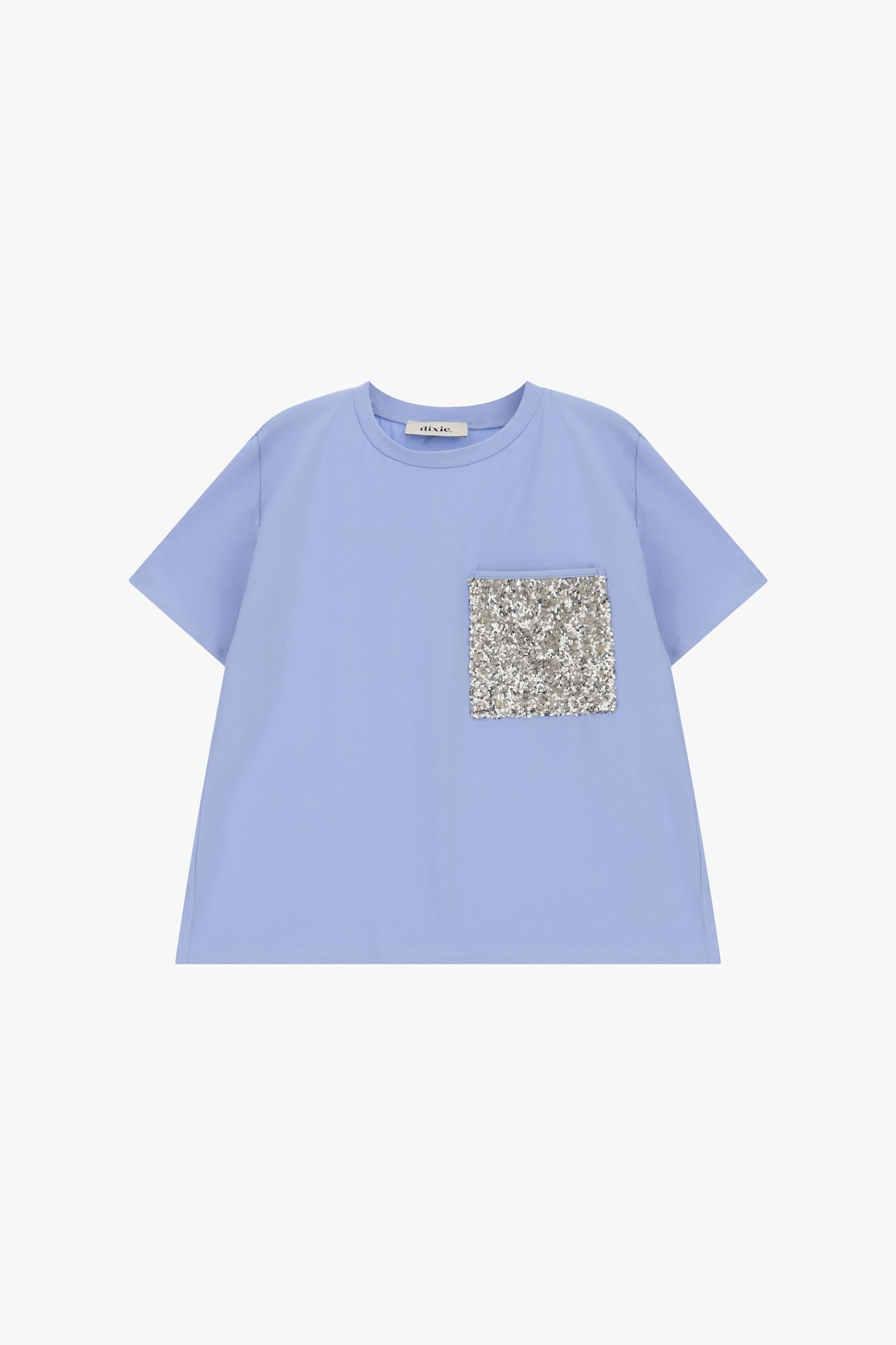 T-Shirt Con Taschino Applicato Con Paillettes Dixie