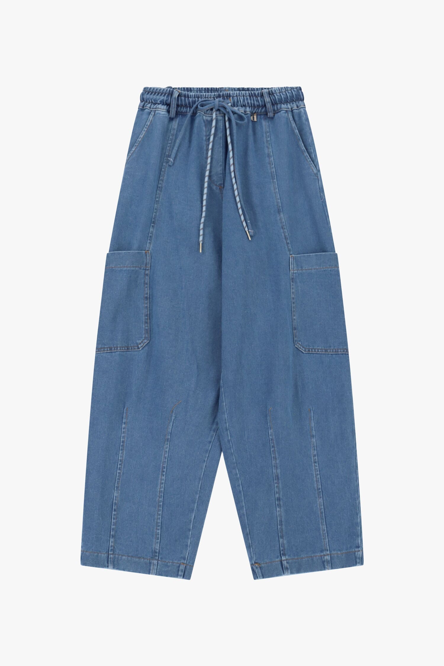 Baloon Jeans With Patch Pockets And Drawstring Dixie
