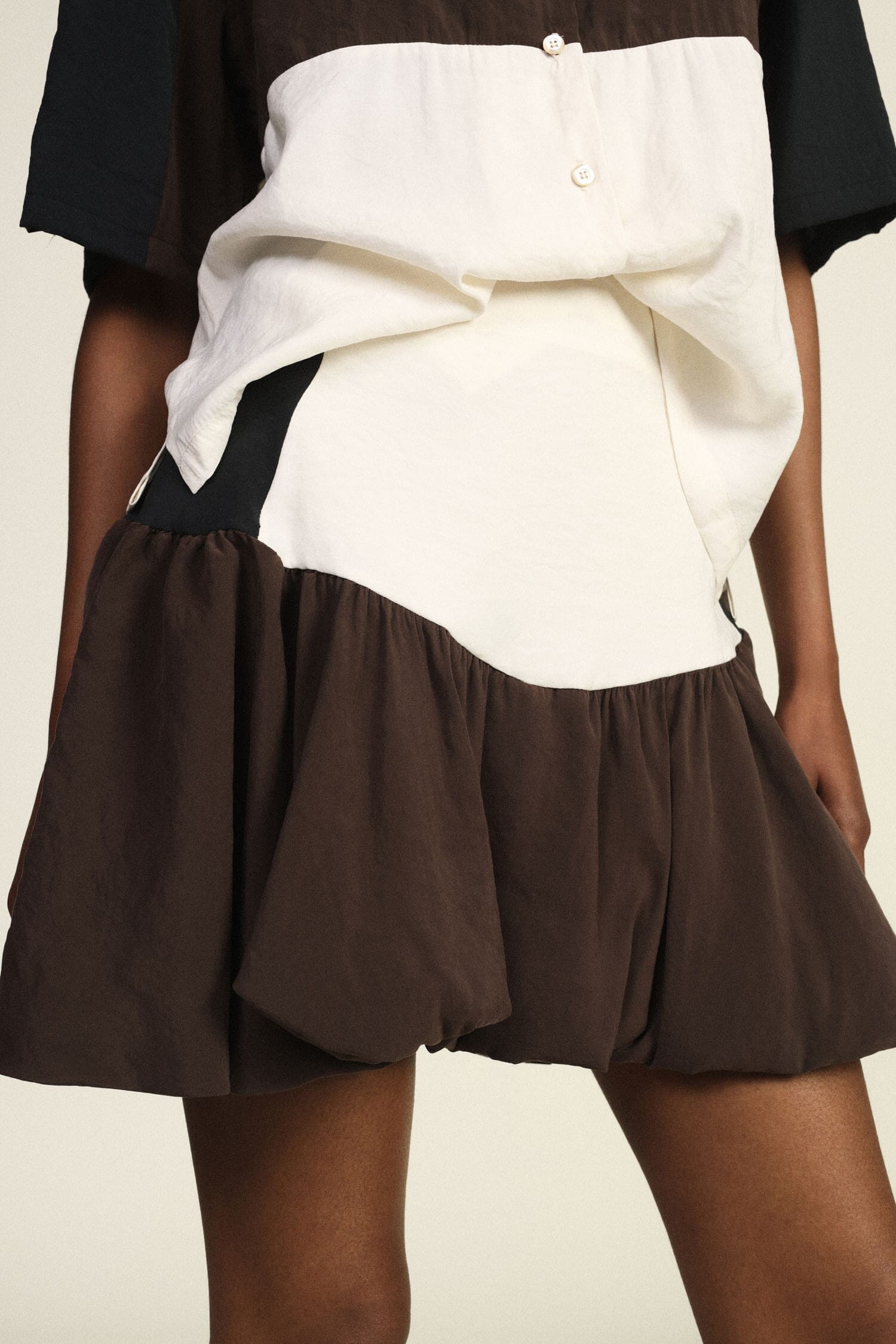 Dixie Short Flared Skirt With Voluminous Flounce
