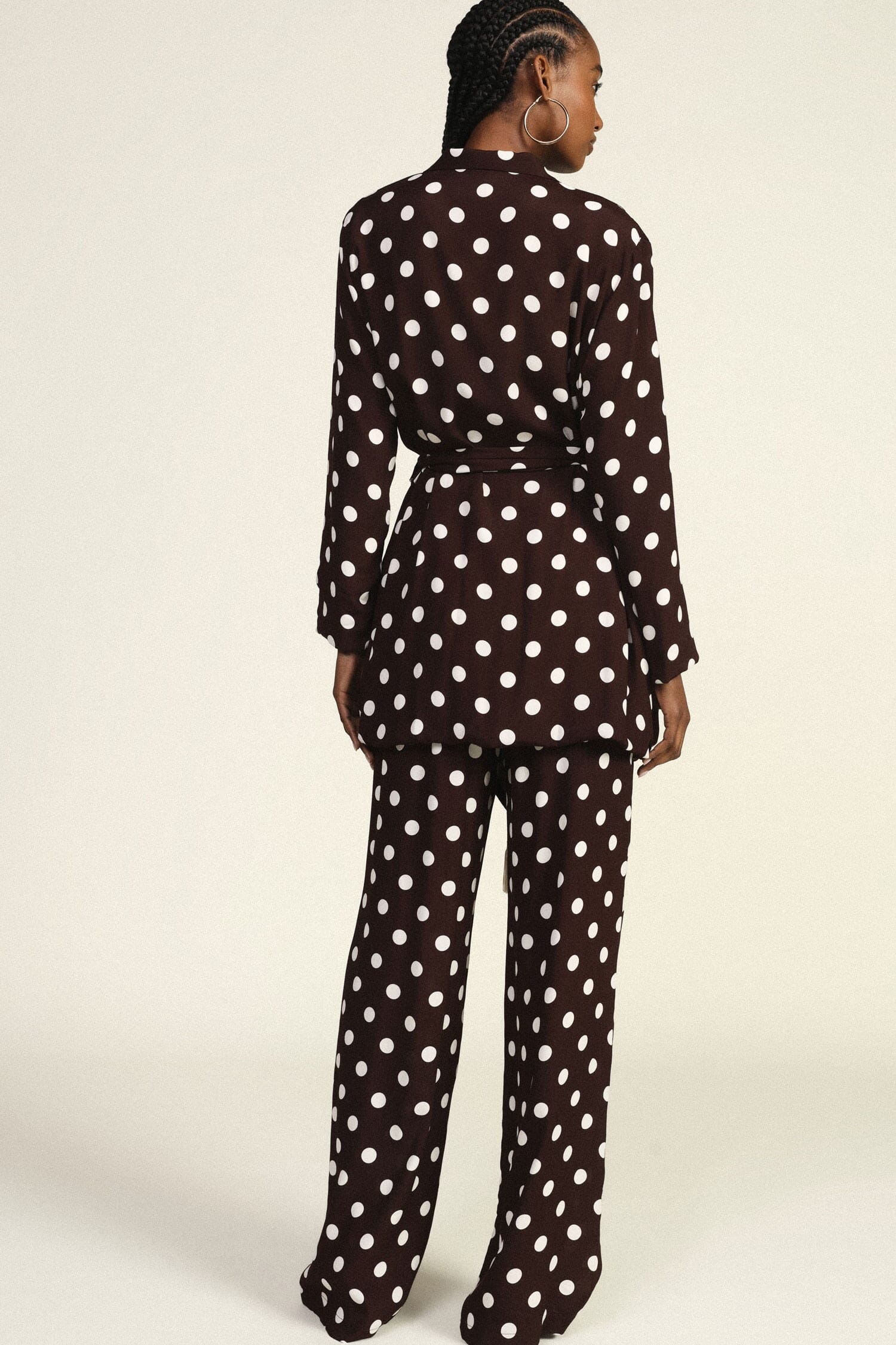 Pantaloni Palazzo A Pois Gamba Ampia Dixie