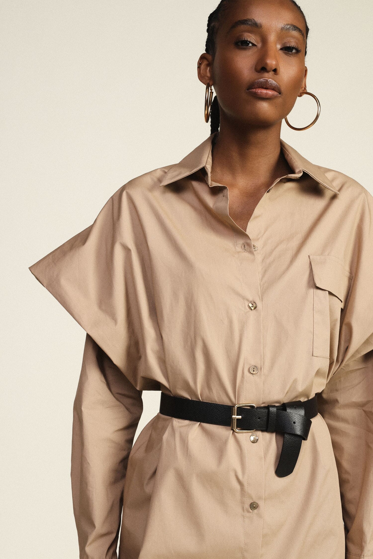 Vestito Camicia Over Con Cintura E Tasca Dixie