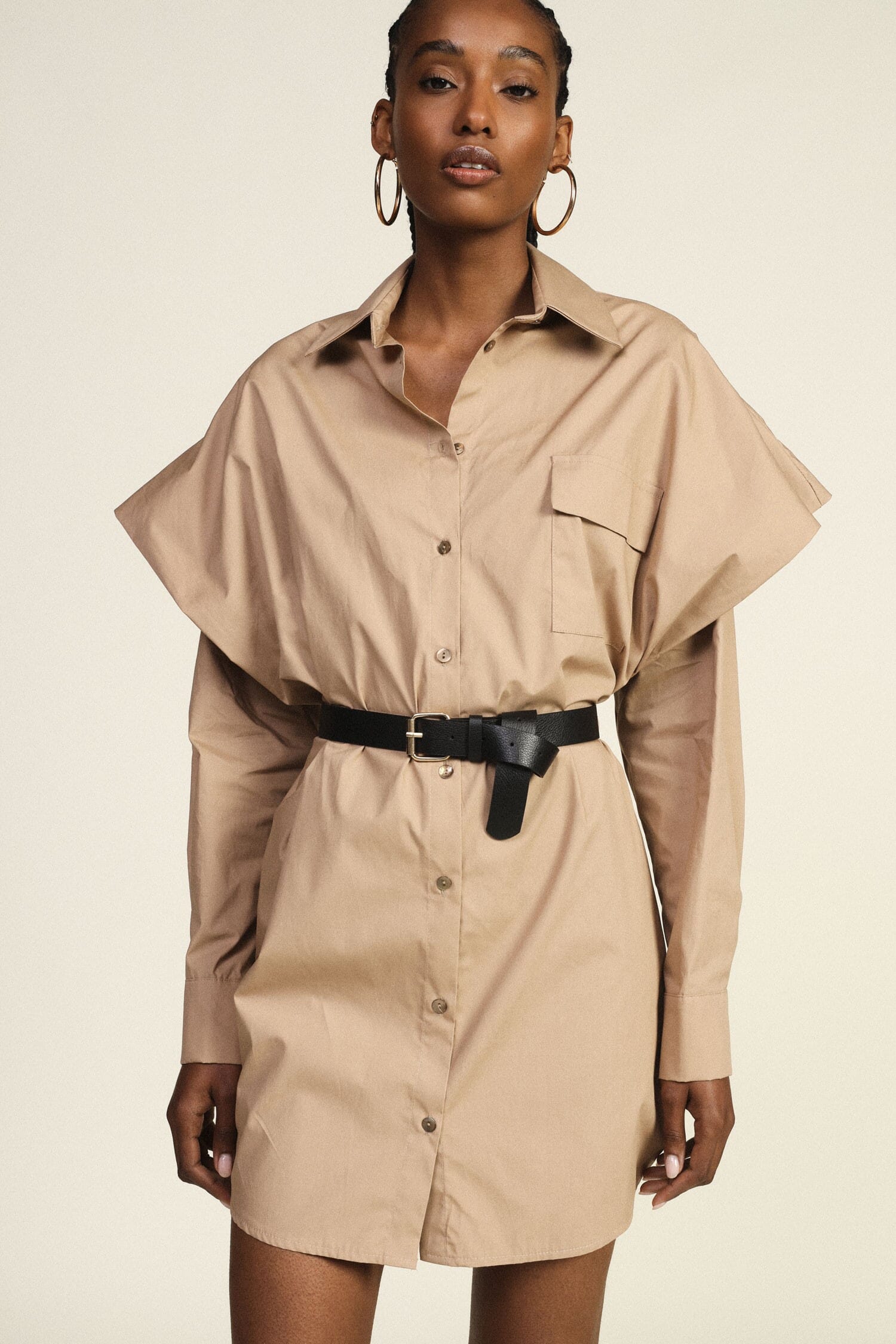 Vestito Camicia Over Con Cintura E Tasca Dixie