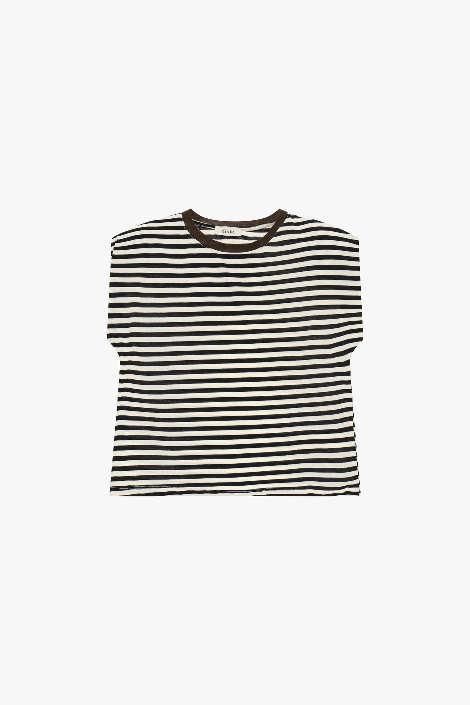 Dixie Contrast Round Neck Striped T-Shirt