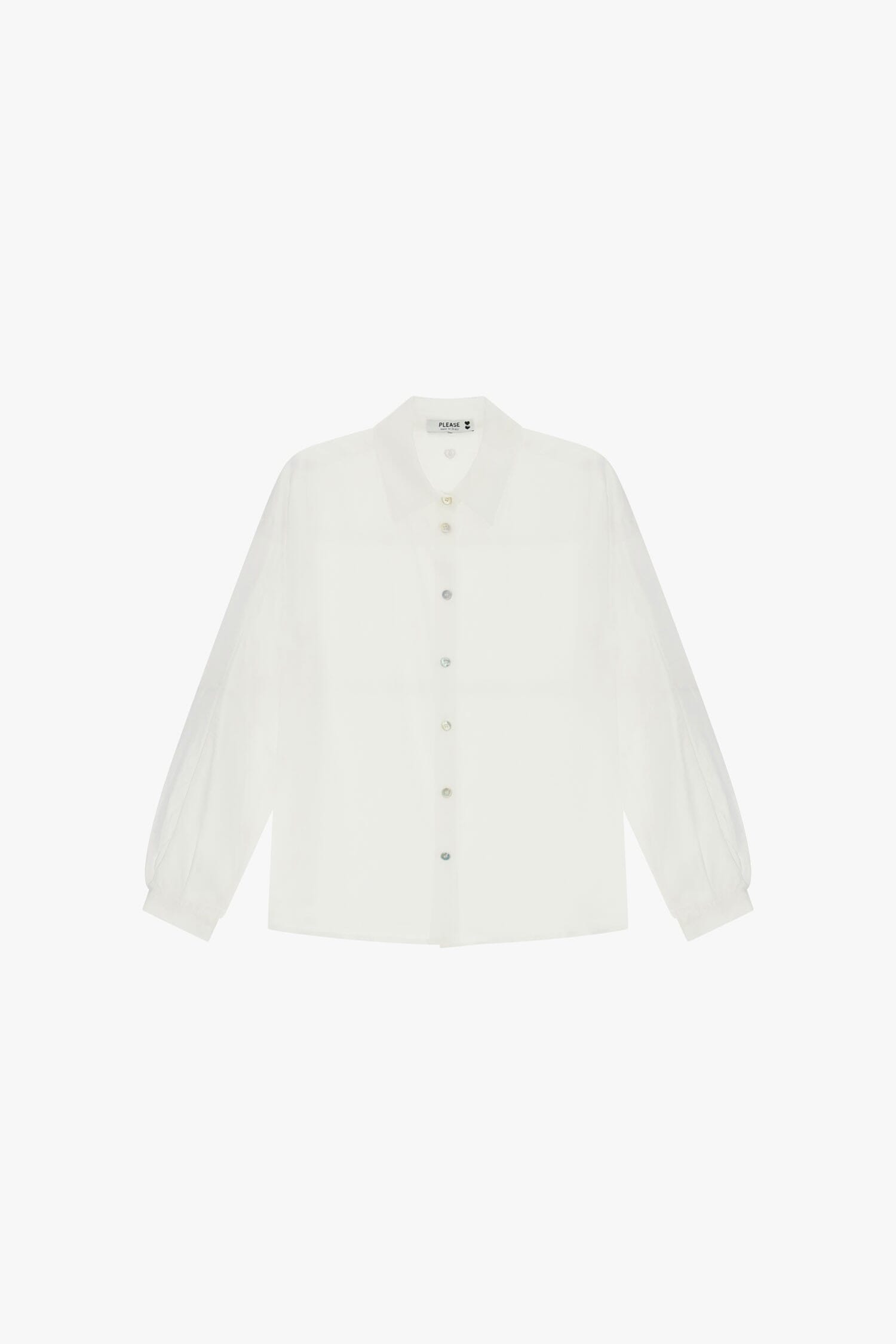 Camicia Oversize Trasparente Con Colletto Classico Please