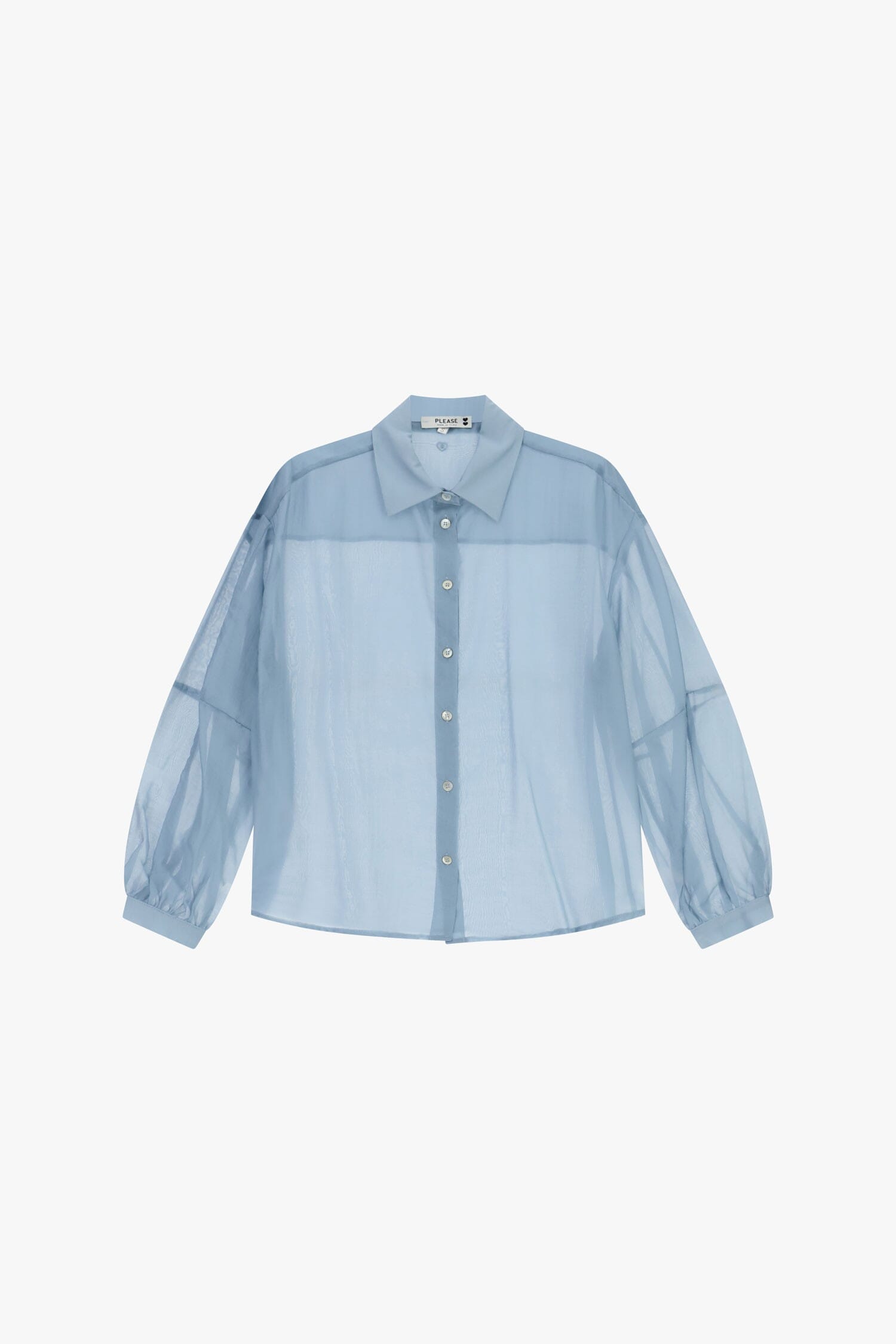 Camicia Oversize Trasparente Con Colletto Classico Please